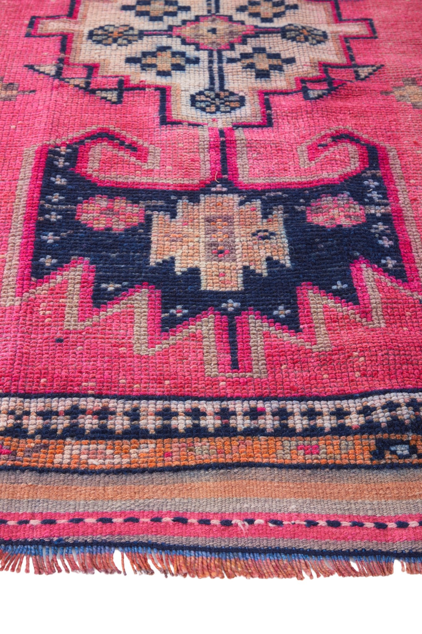 'Ahola' Vintage Turkish Runner - 3'5'' x 10'2'' - Canary Lane