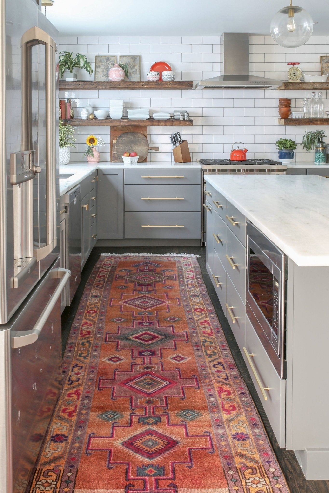 'Alchemy' Turkish Vintage Long Runner - 3'3'' x 14'1'' - Canary Lane