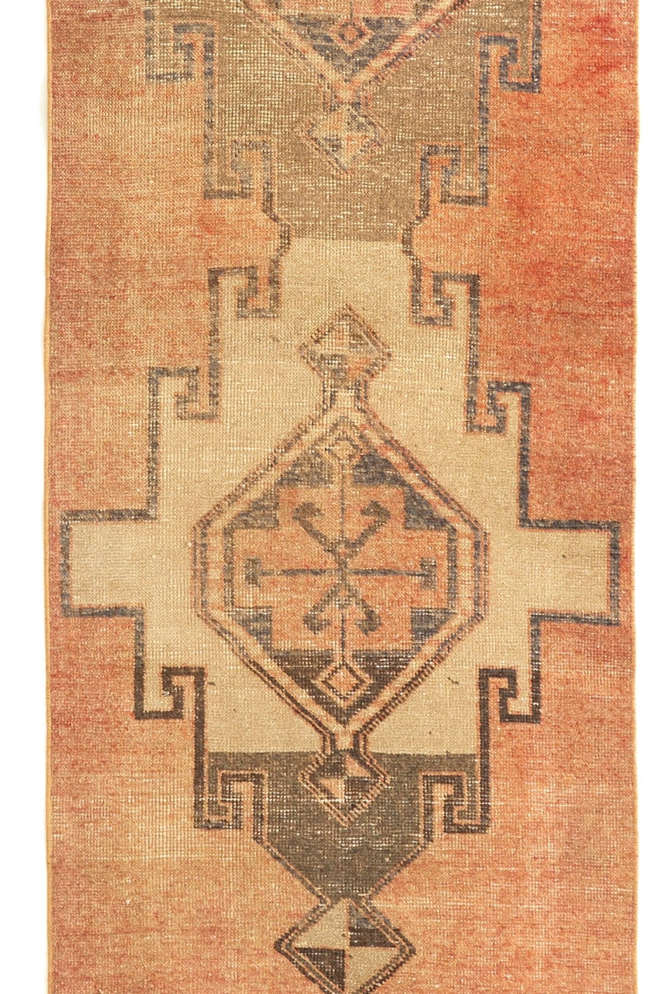 'Andes' Vintage Distressed Turkish Runner Rug - 3'x11'6'' - Canary Lane