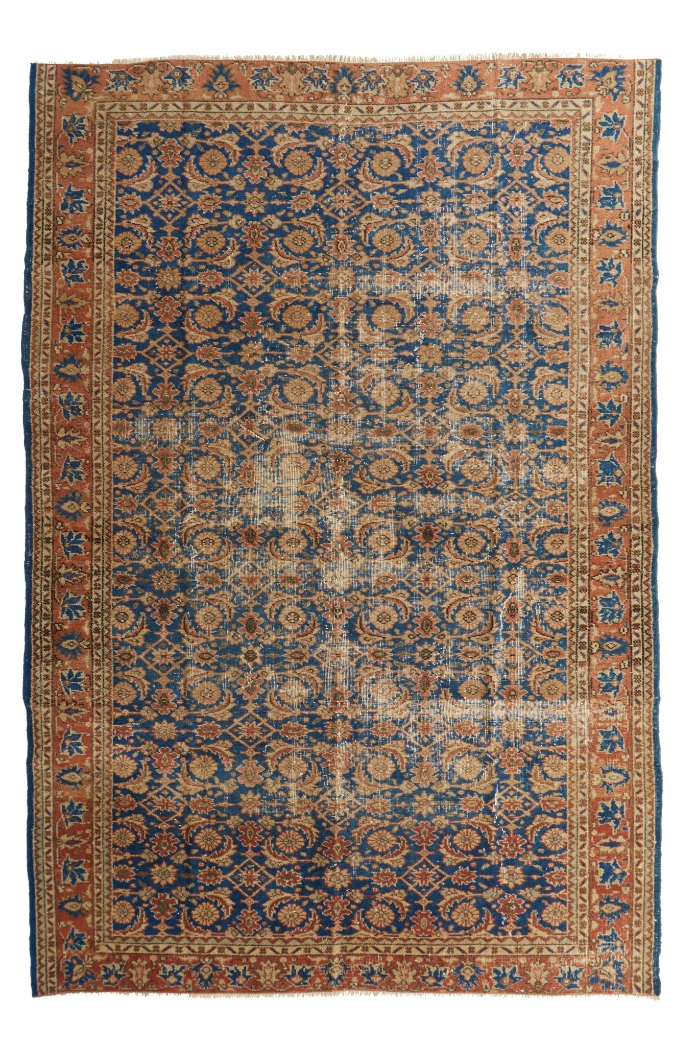 'Aquarius' Turkish Vintage Area Rug - 6'9