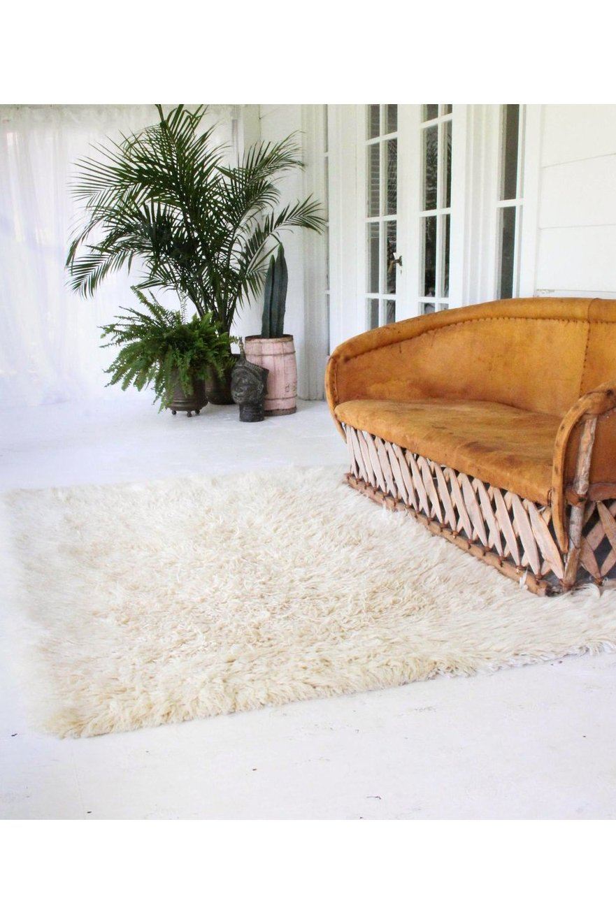 'Aster' Primitive Vintage Tulu Rug - 5'1