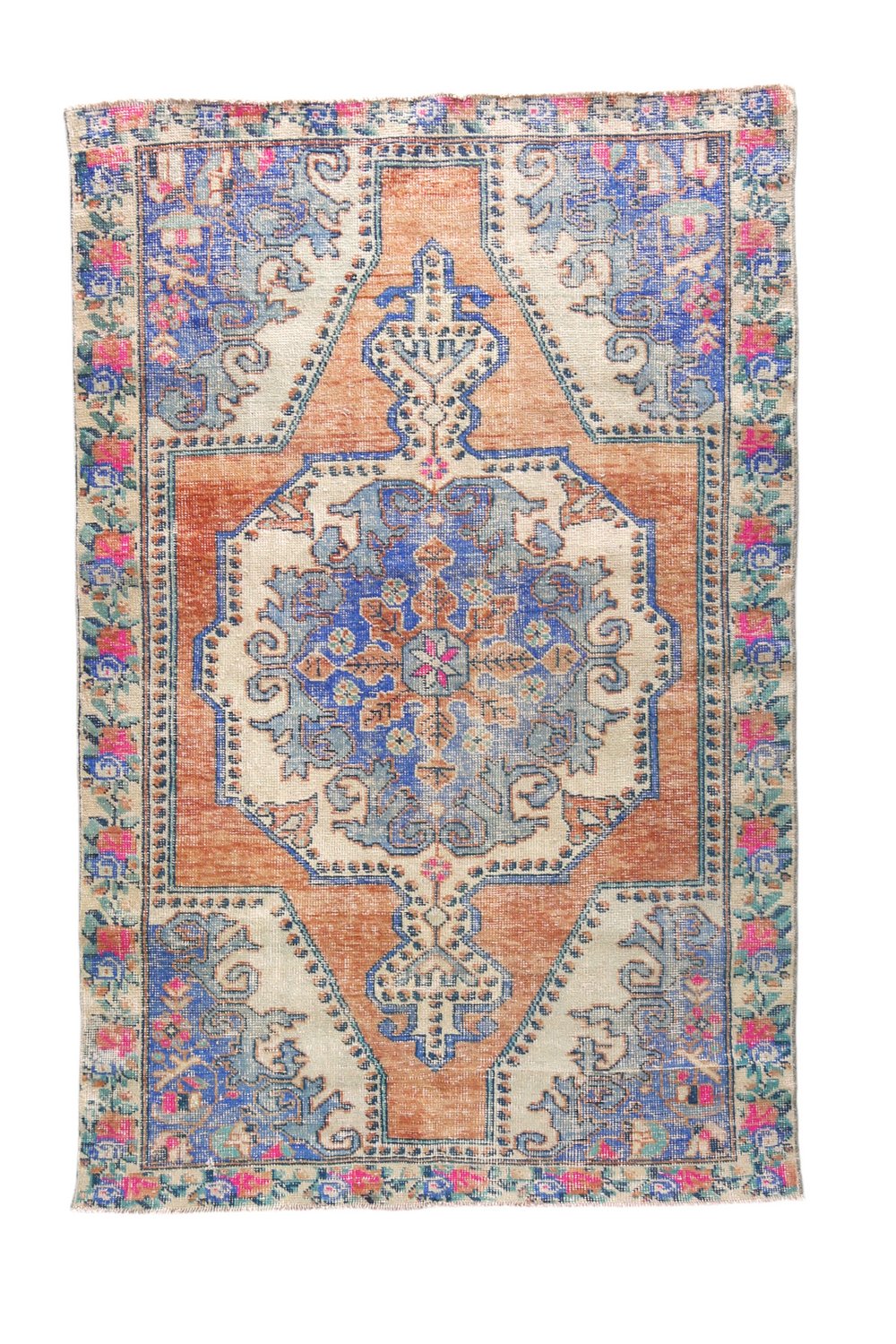 'Bethel' Vintage Turkish Rug - 4'6.5