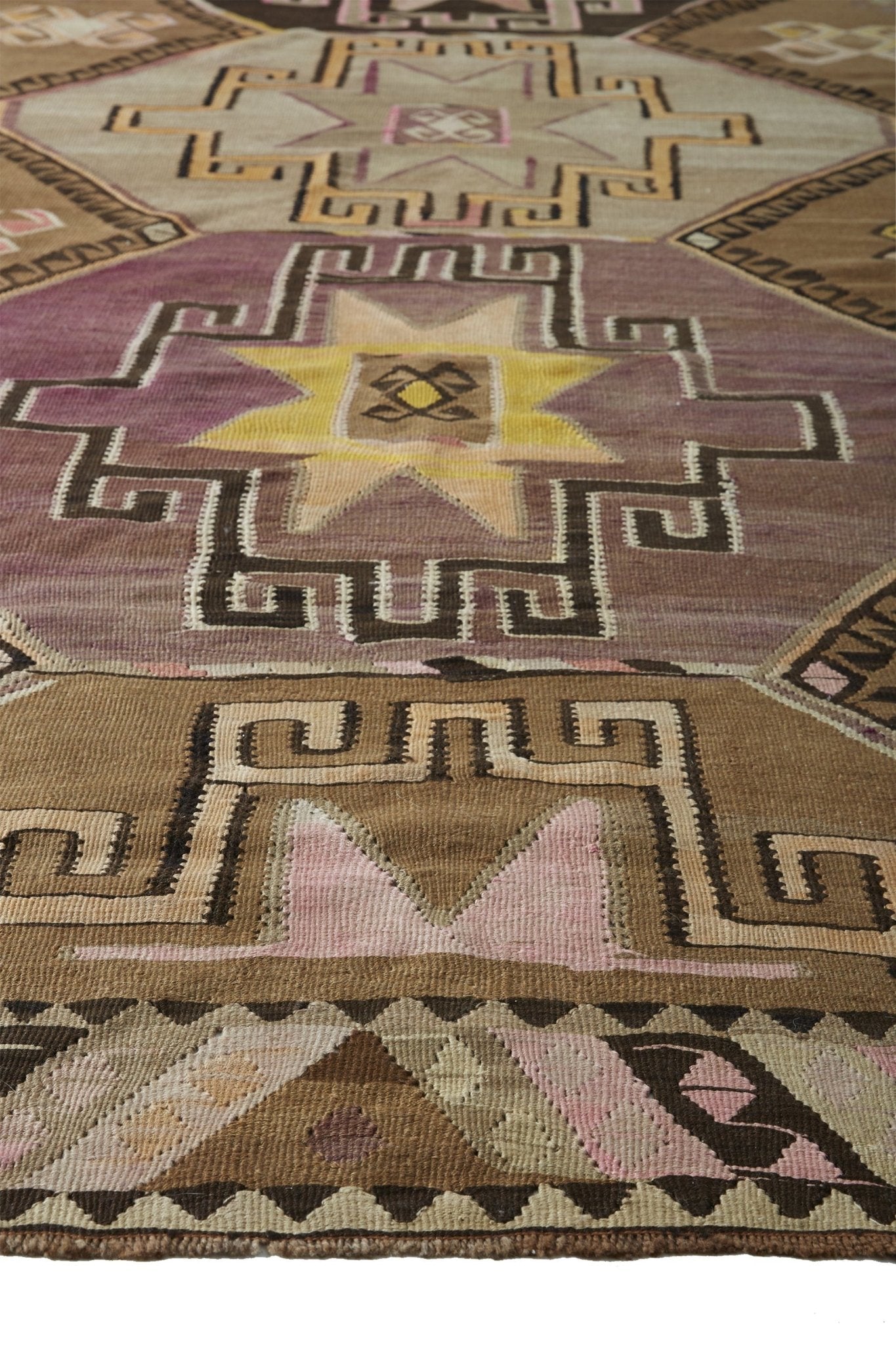 'Beverly' Vintage Turkish Kilim - 6'5