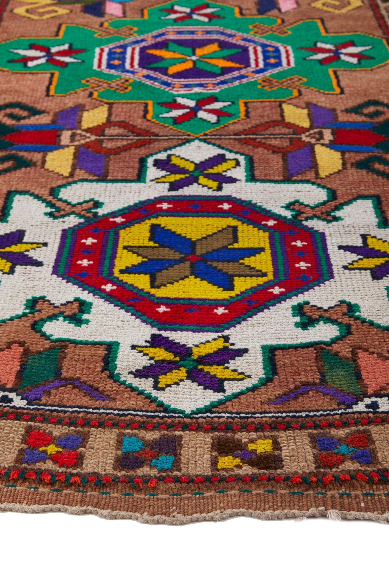 'Carousel' Vintage Turkish Runner - 3' x 11'1