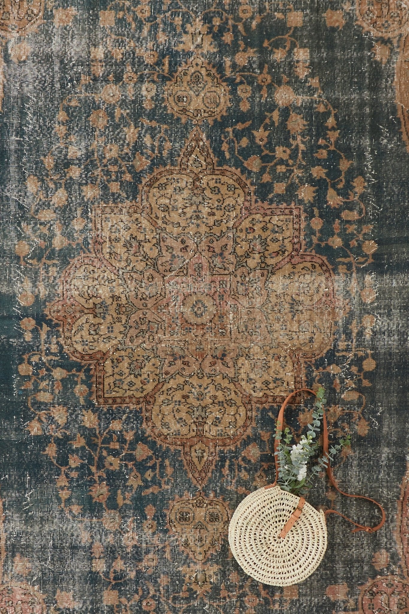 'Dahlia' Turkish Vintage Area Rug - 8’3” x 12’9” - Canary Lane