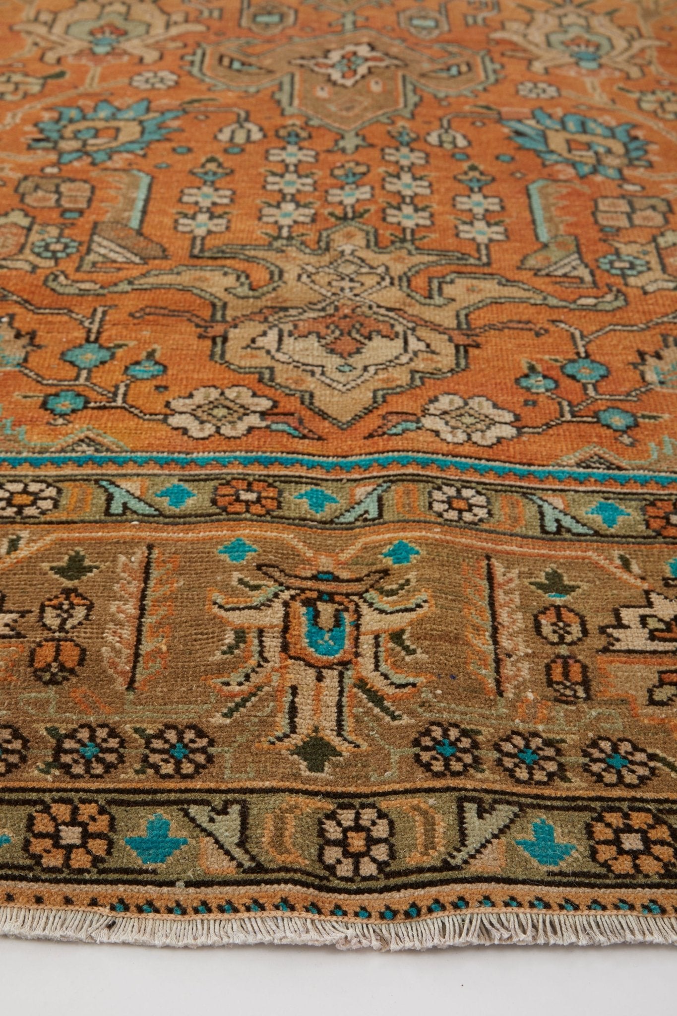 'Foxtail' Turkish Vintage Area Rug - 9’2” x 12’3” - Canary Lane