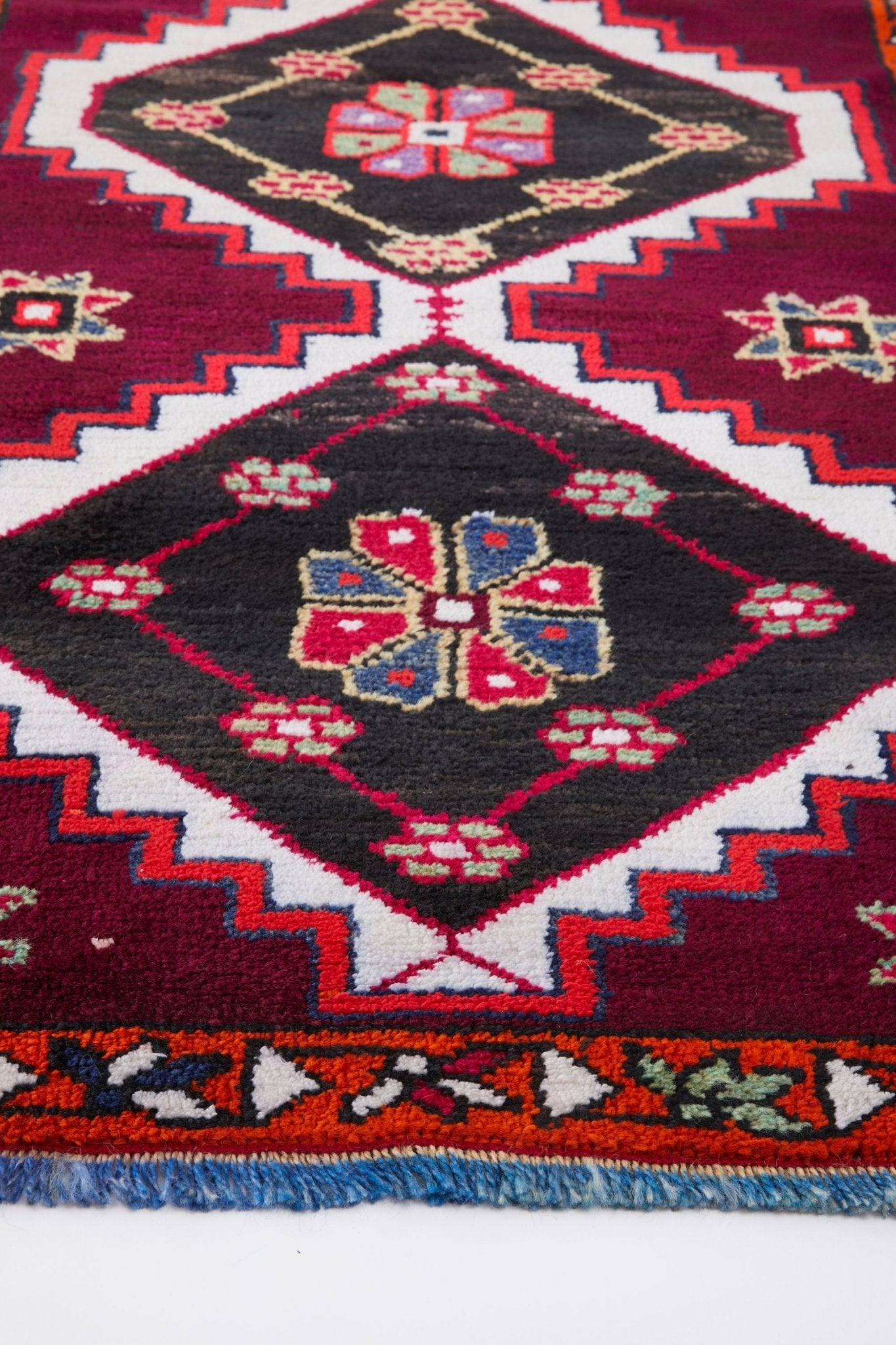 'Frida' Turkish Vintage Runner - 2'10