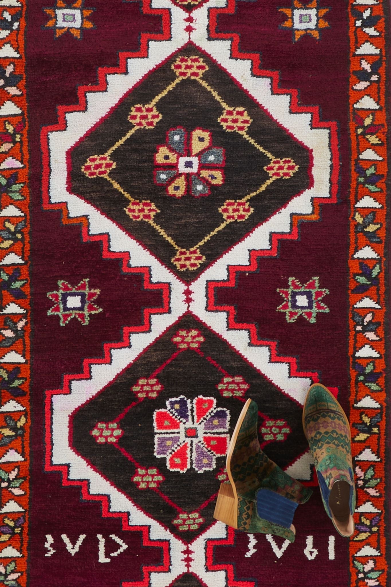 'Frida' Turkish Vintage Runner - 2'10