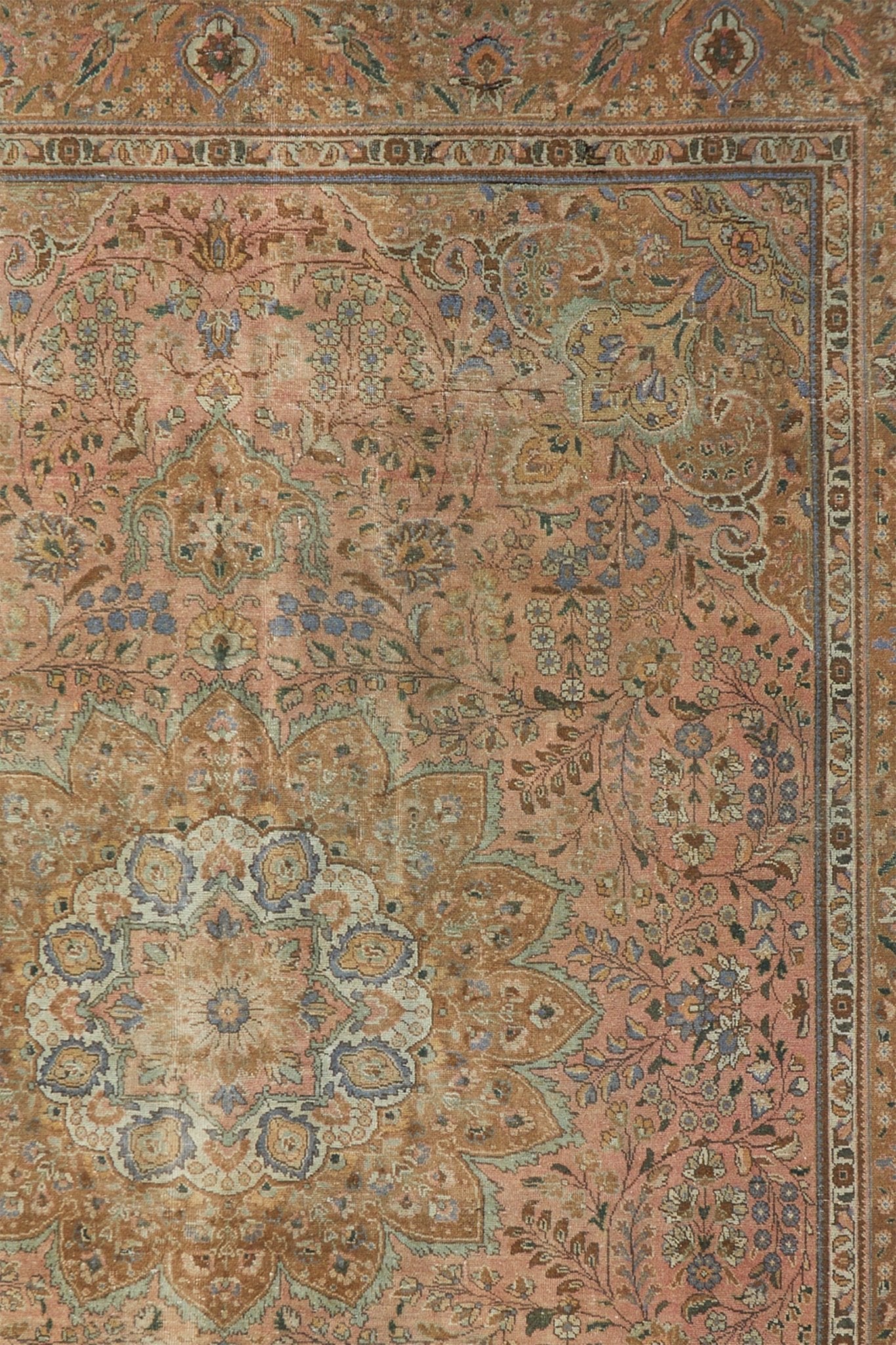 'Garden Party' Large Vintage Area Rug - 8' x 12'8