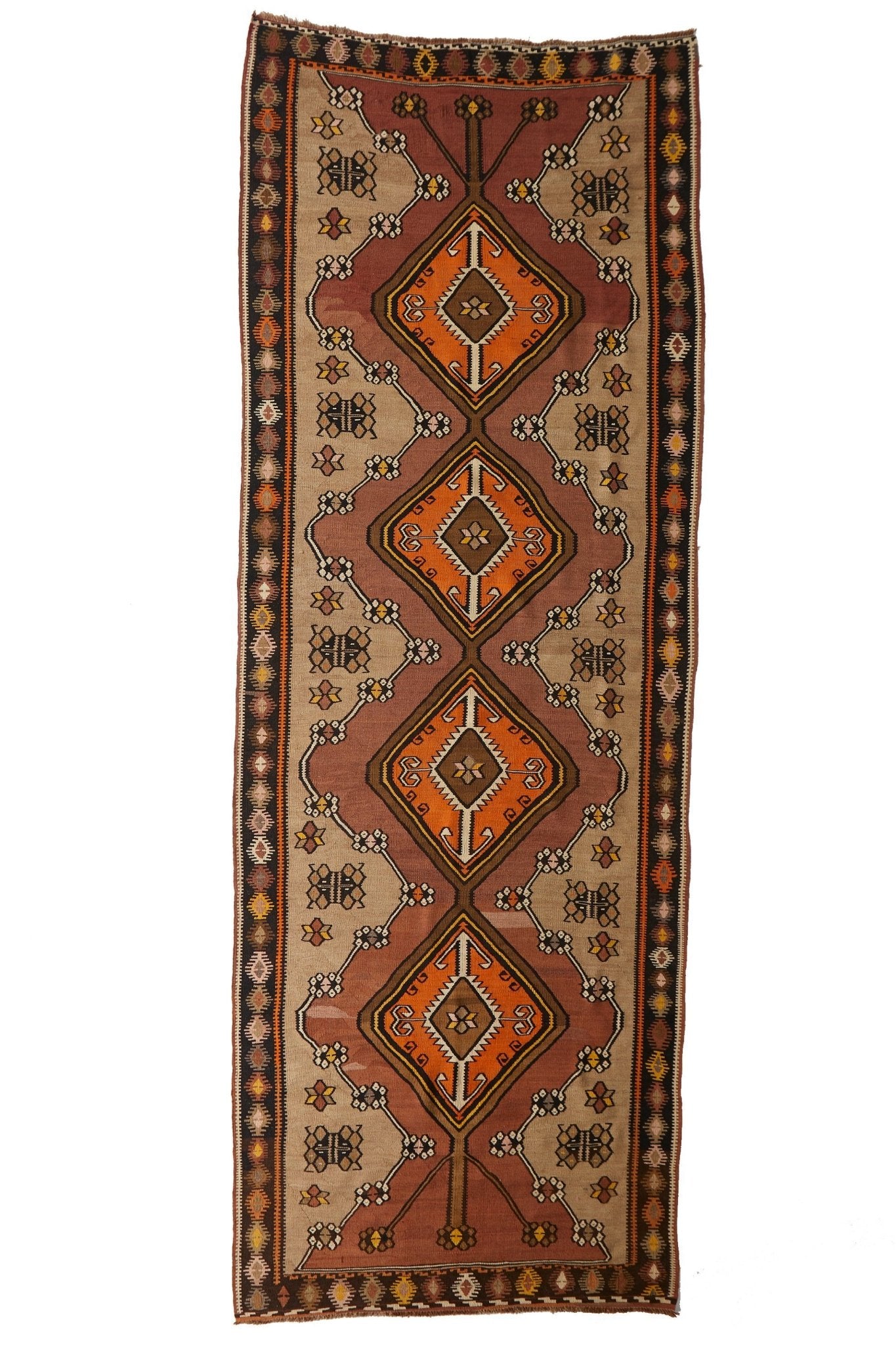 Gemma Large Oversized Turkish Vintage Rug Kilim with a Large