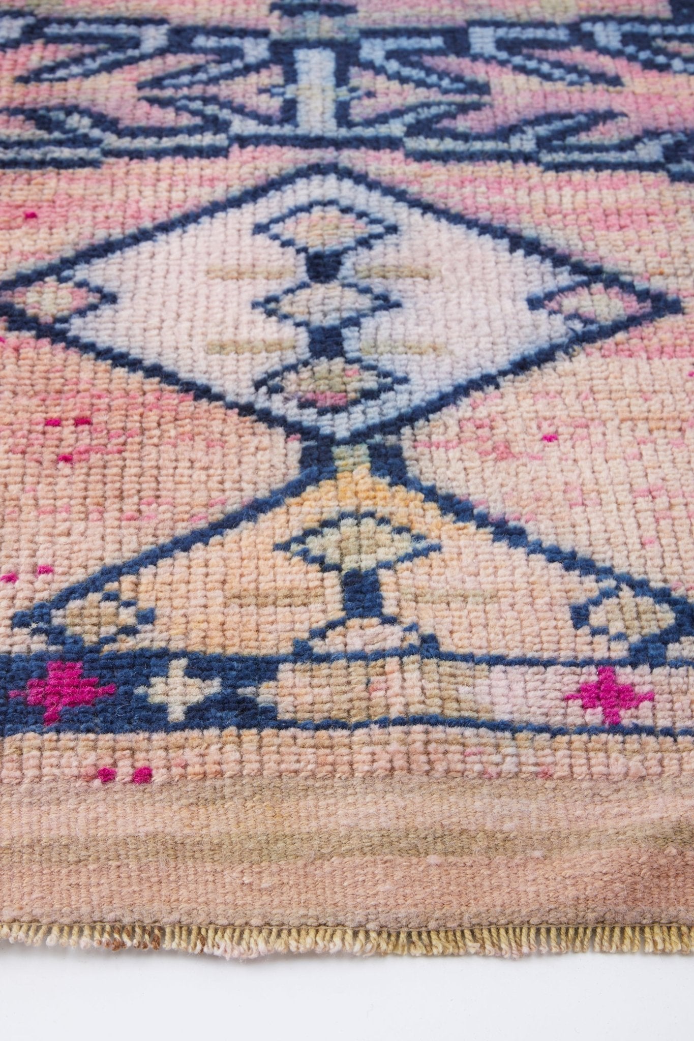 'Iris' Turkish Vintage Runner Rug - 3'' x 12'8'' - Canary Lane