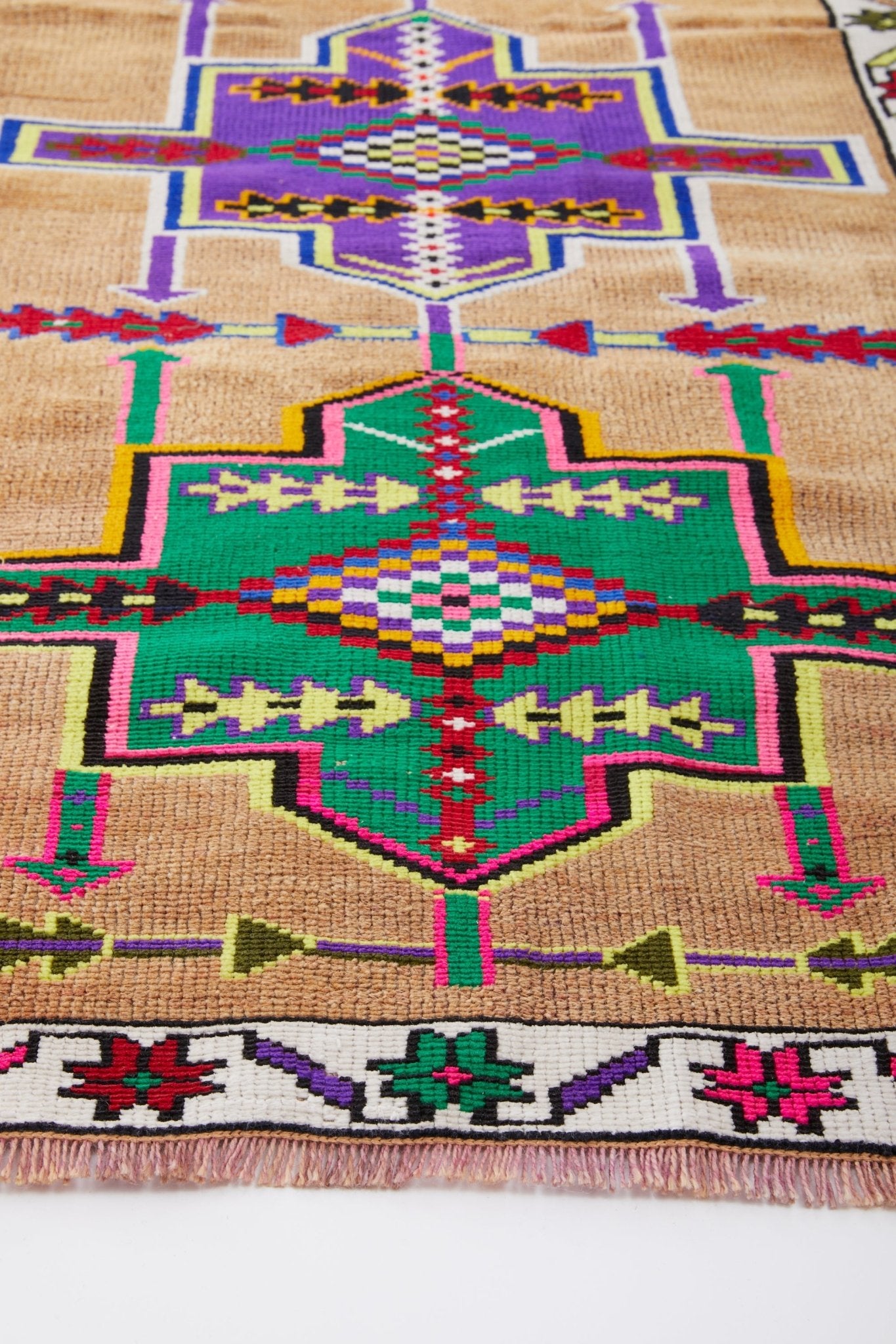 'Jasmine' Vintage Turkish Runner - 2'8'' x 10'8'' - Canary Lane