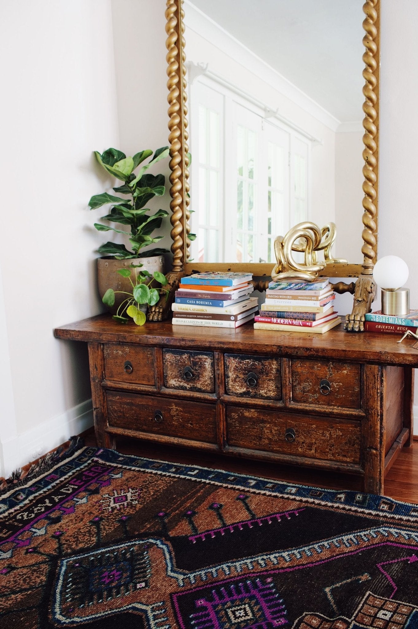 'Leo' Turkish Vintage Area Rug - 5'9