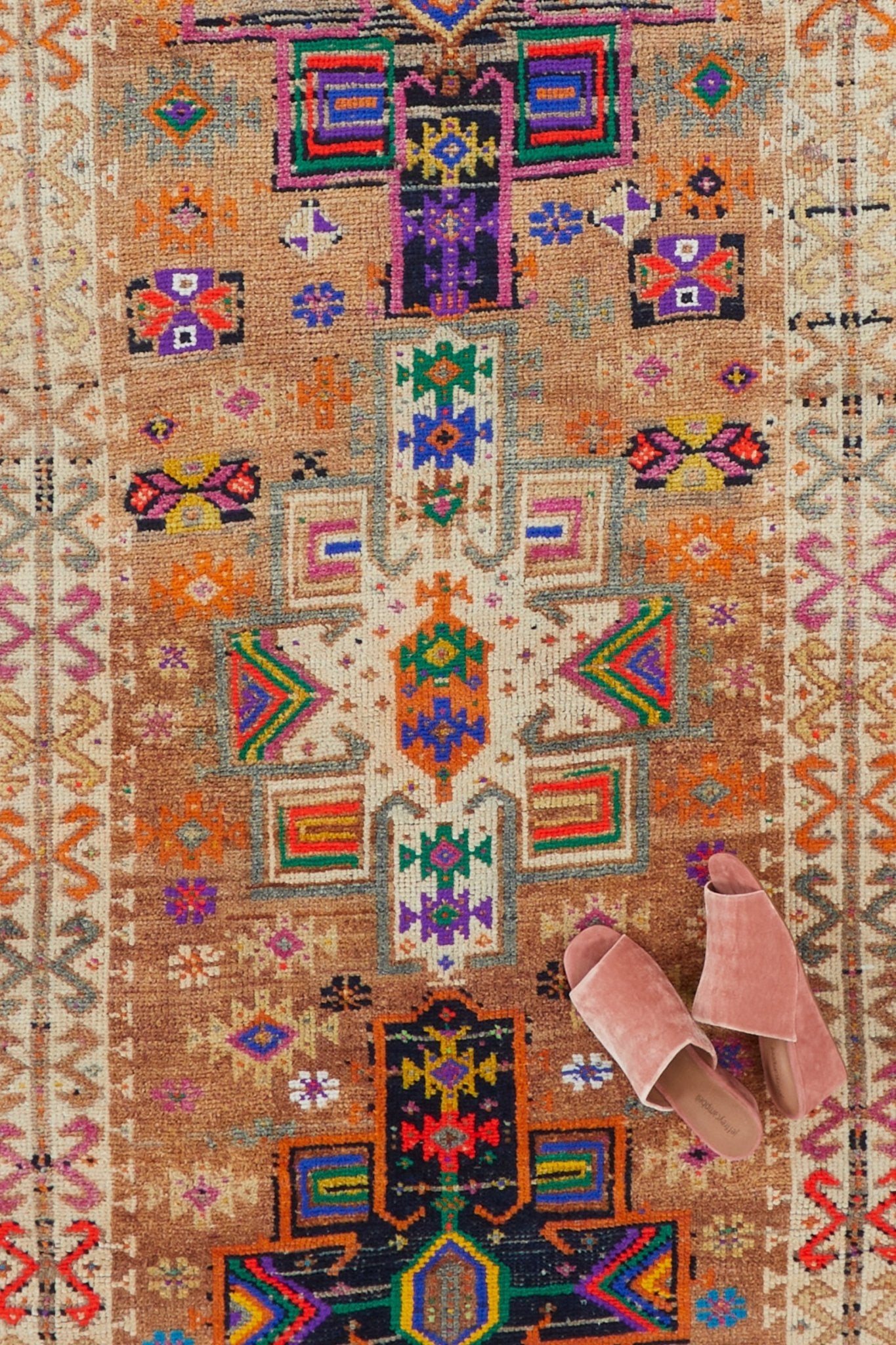'Lottie' Vintage Turkish Runner Rug - 3'3