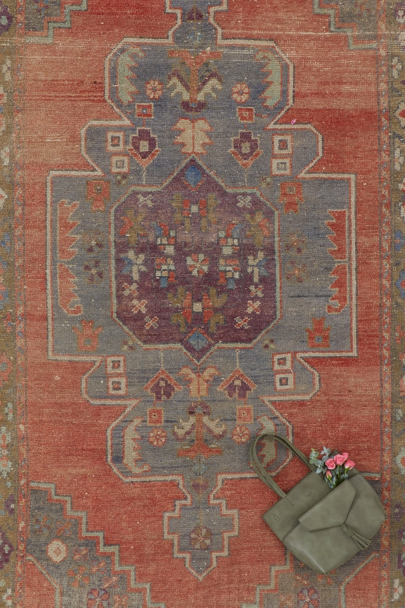 'Mae' Turkish Vintage Area Rug - 4'3
