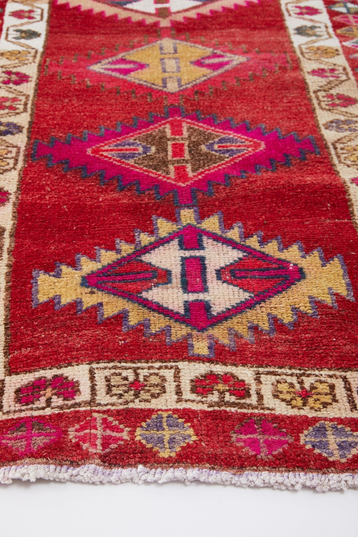 No. 1223 Vintage Heirloom Turkish Runner - 2'9'' x 12'10.5'' - Canary Lane