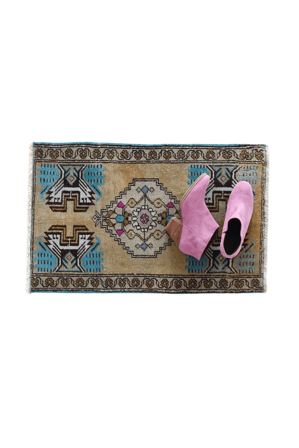 【Vintage】Hand Knit Rug 170×100 Ediz Hand-Knotted Area Rug | The Citizenry