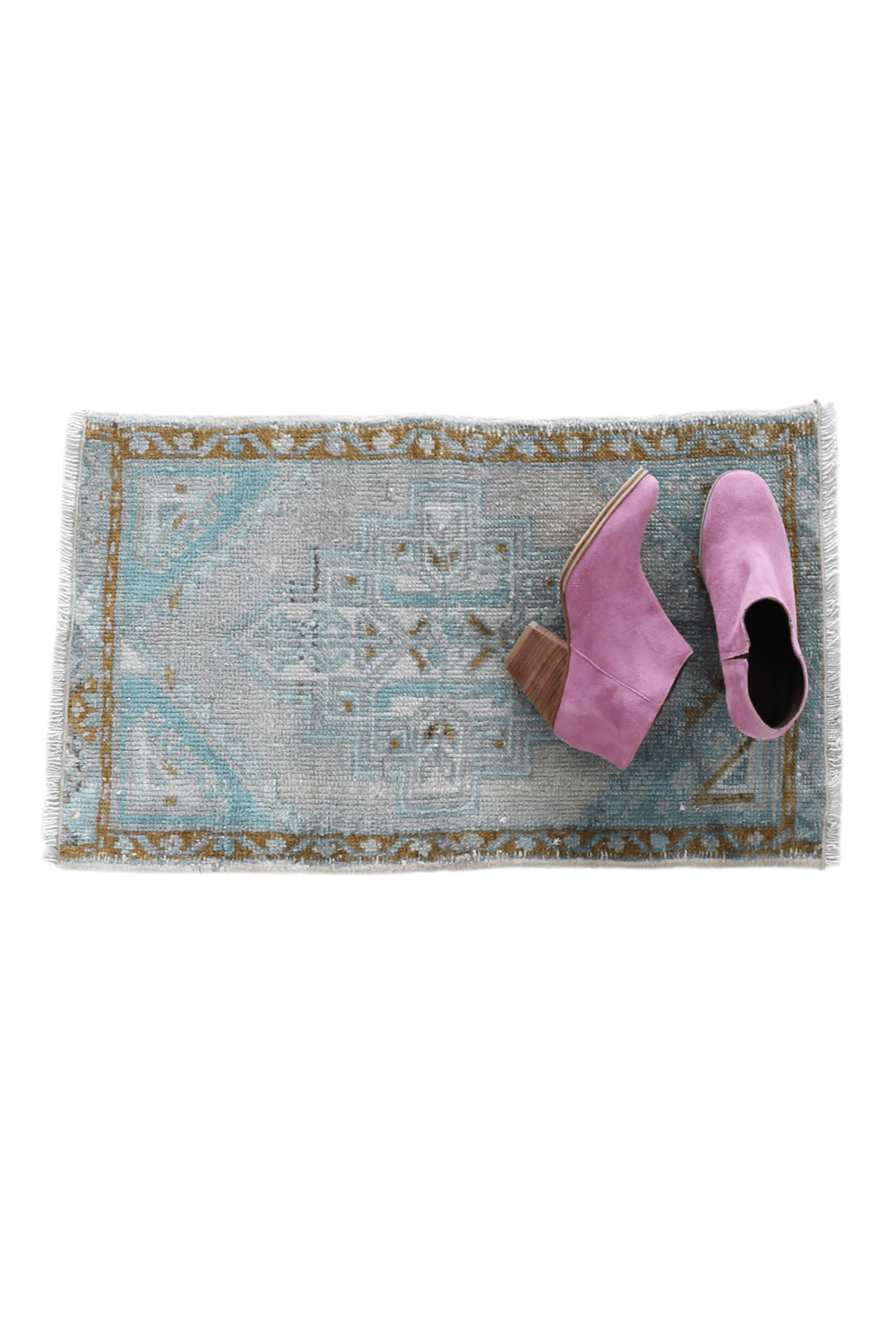 52×141 \"幸せの青い鳥\" ViNTAGE TURKiSH RUG 1682 - Turkish Vintage Area Rug (6'1