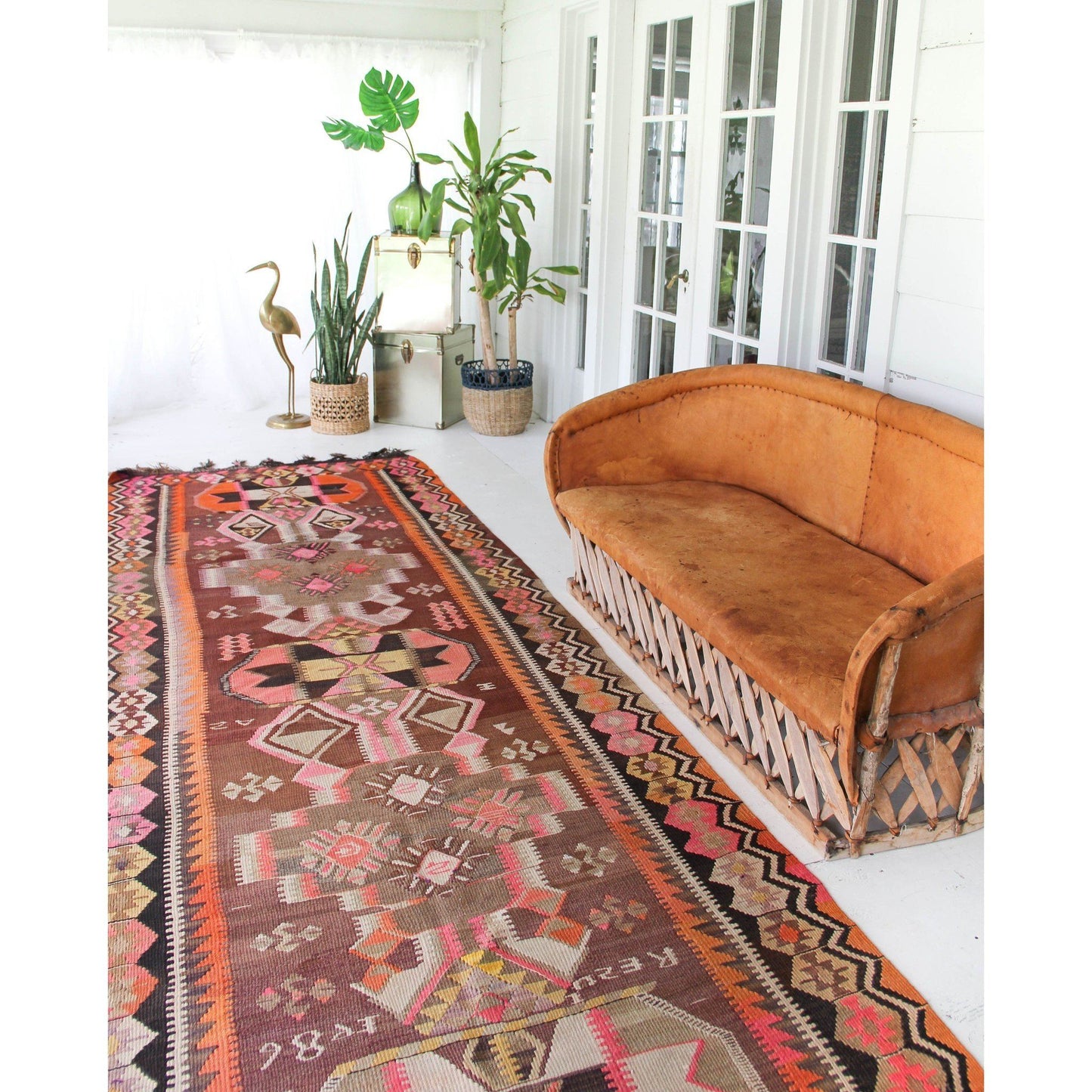 'No. 34 ' Oversized Rare Vintage Kilim Runner - 4'6
