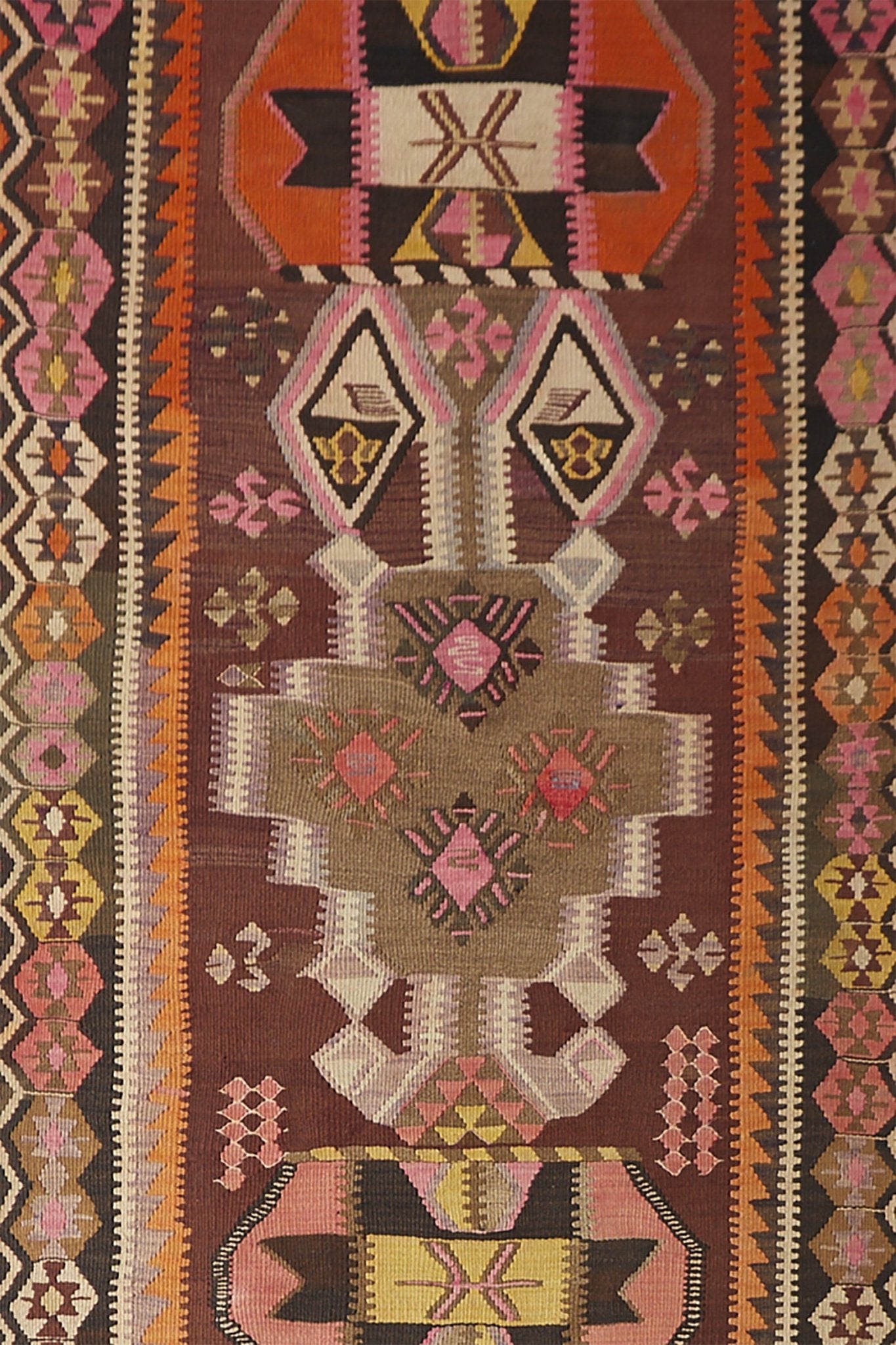'No. 34 ' Oversized Rare Vintage Kilim Runner - 4'6