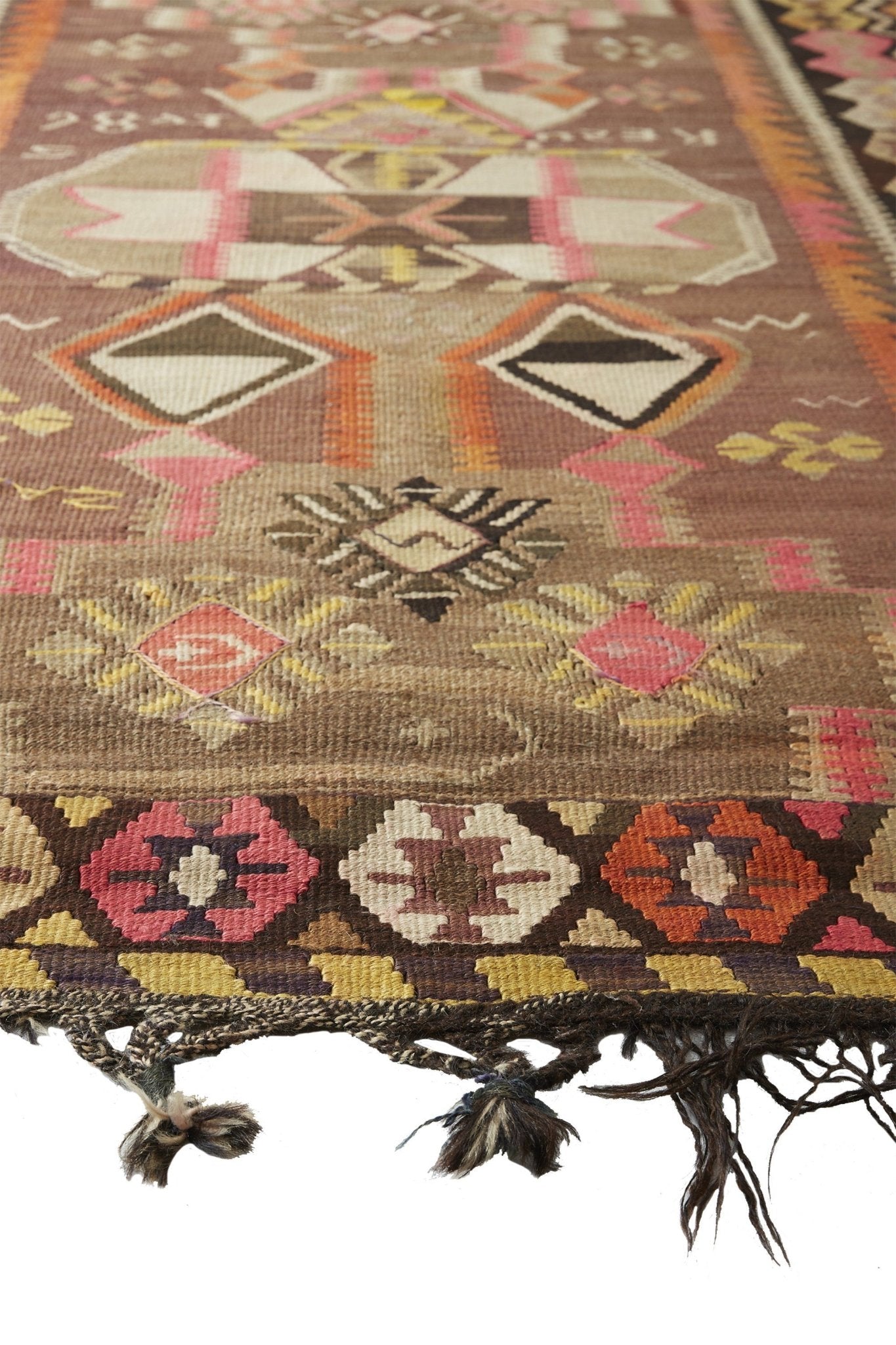 'No. 34 ' Oversized Rare Vintage Kilim Runner - 4'6