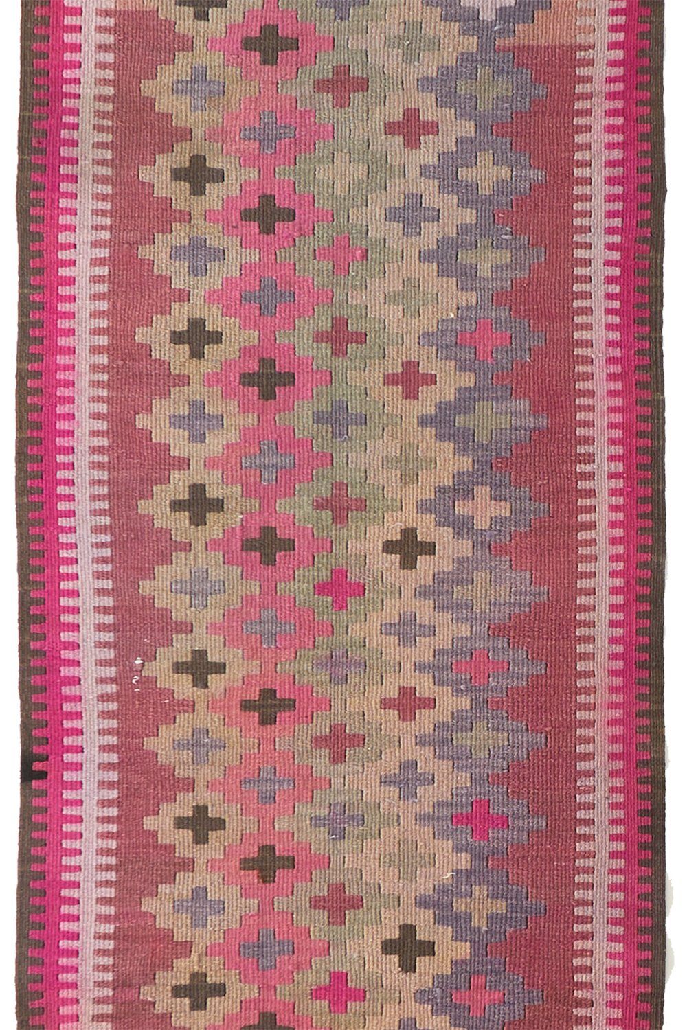'Oia' Tribal Extra Long Kilim Runner - 3'1'' x 17' - Canary Lane