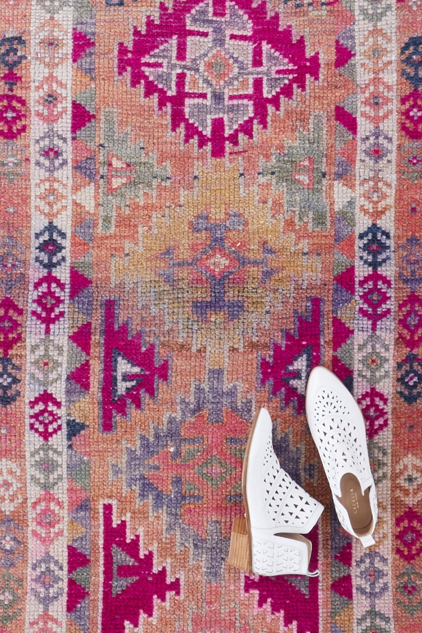 'Paloma' Turkish Runner Rug - 2'7'' x 13' - Canary Lane