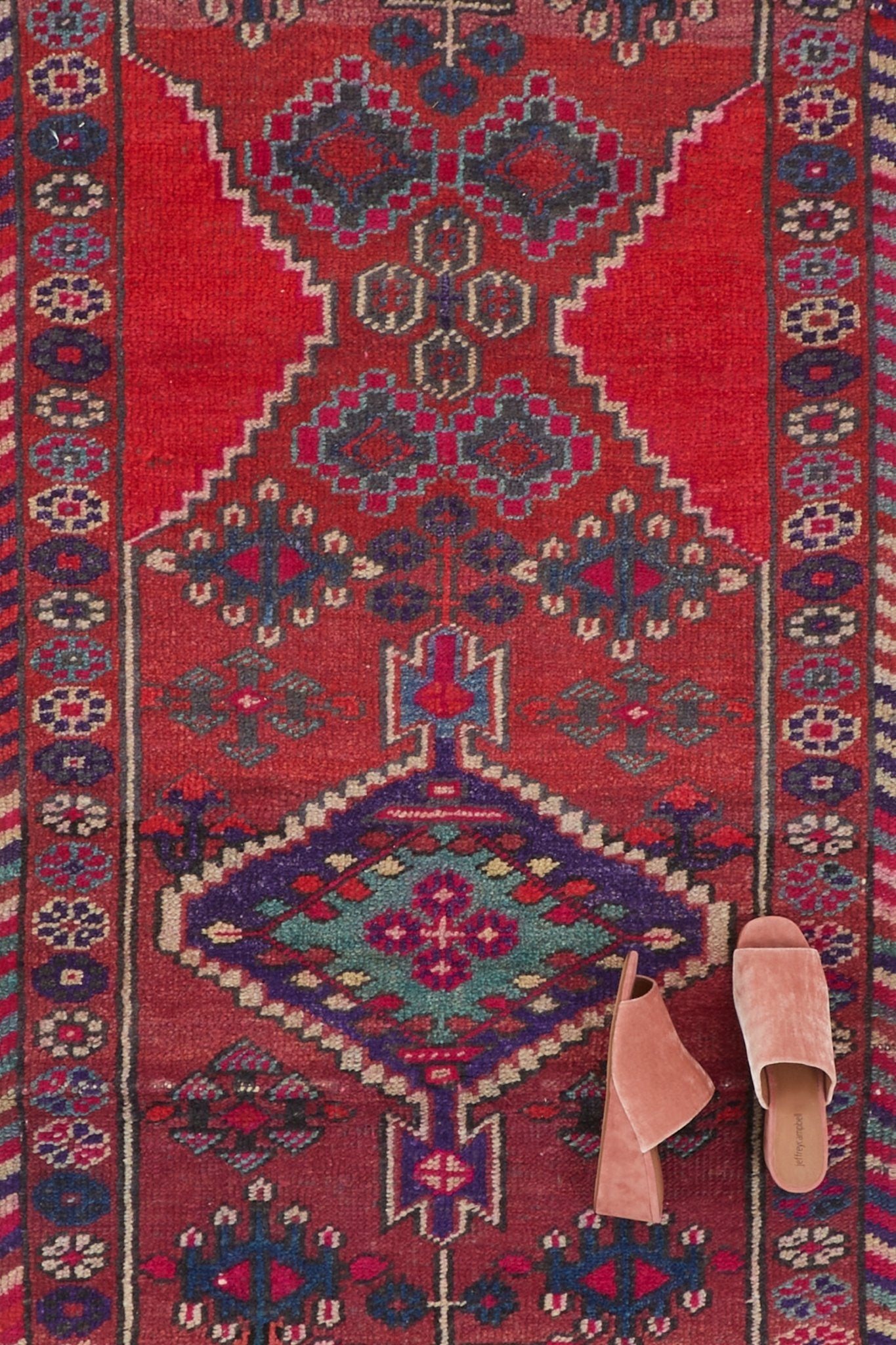 'Penelope' Vintage Turkish Runner Rug - 3' x 13'7