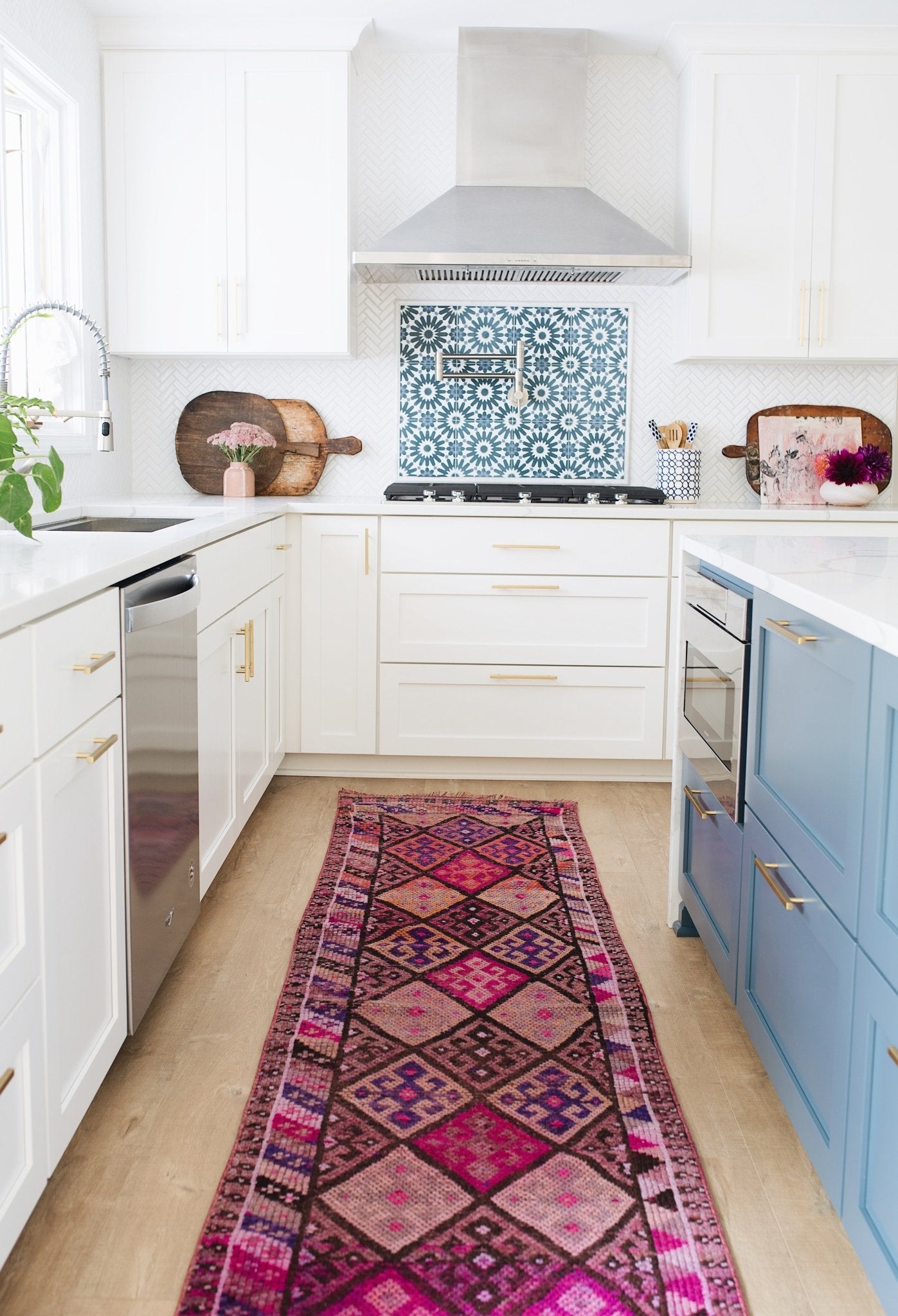 'Positano' Turkish Vintage Ombré Runner Rug - 2'4