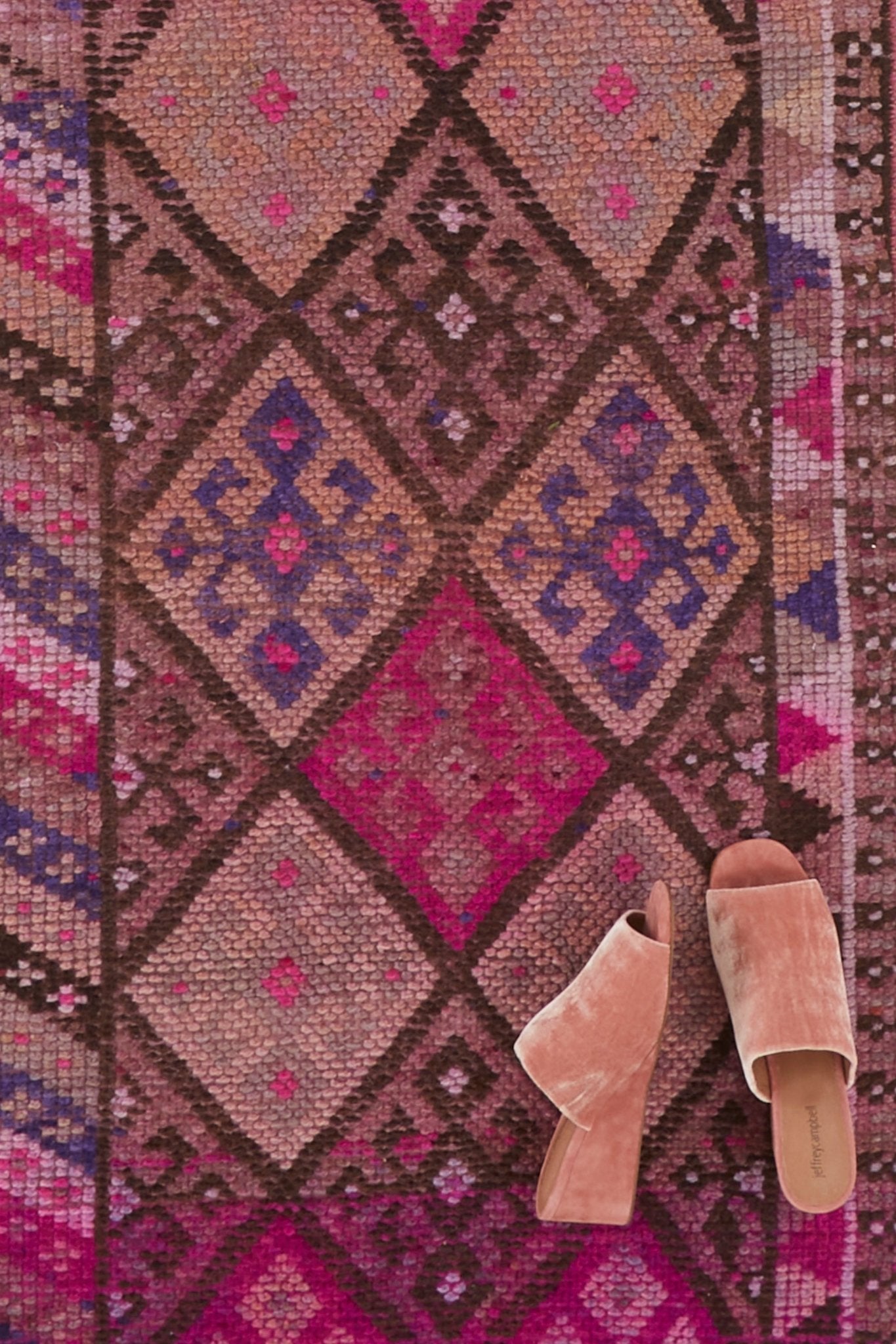 'Positano' Turkish Vintage Ombré Runner Rug - 2'4