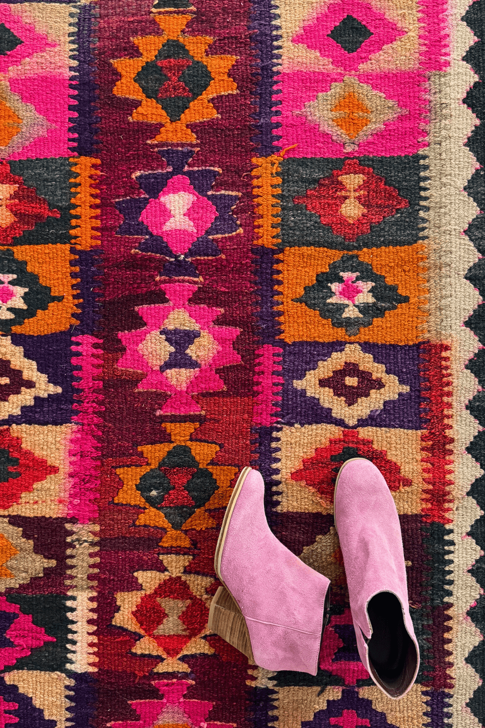 'Severn' Vintage Turkish Kilim Runner - 2'10.5