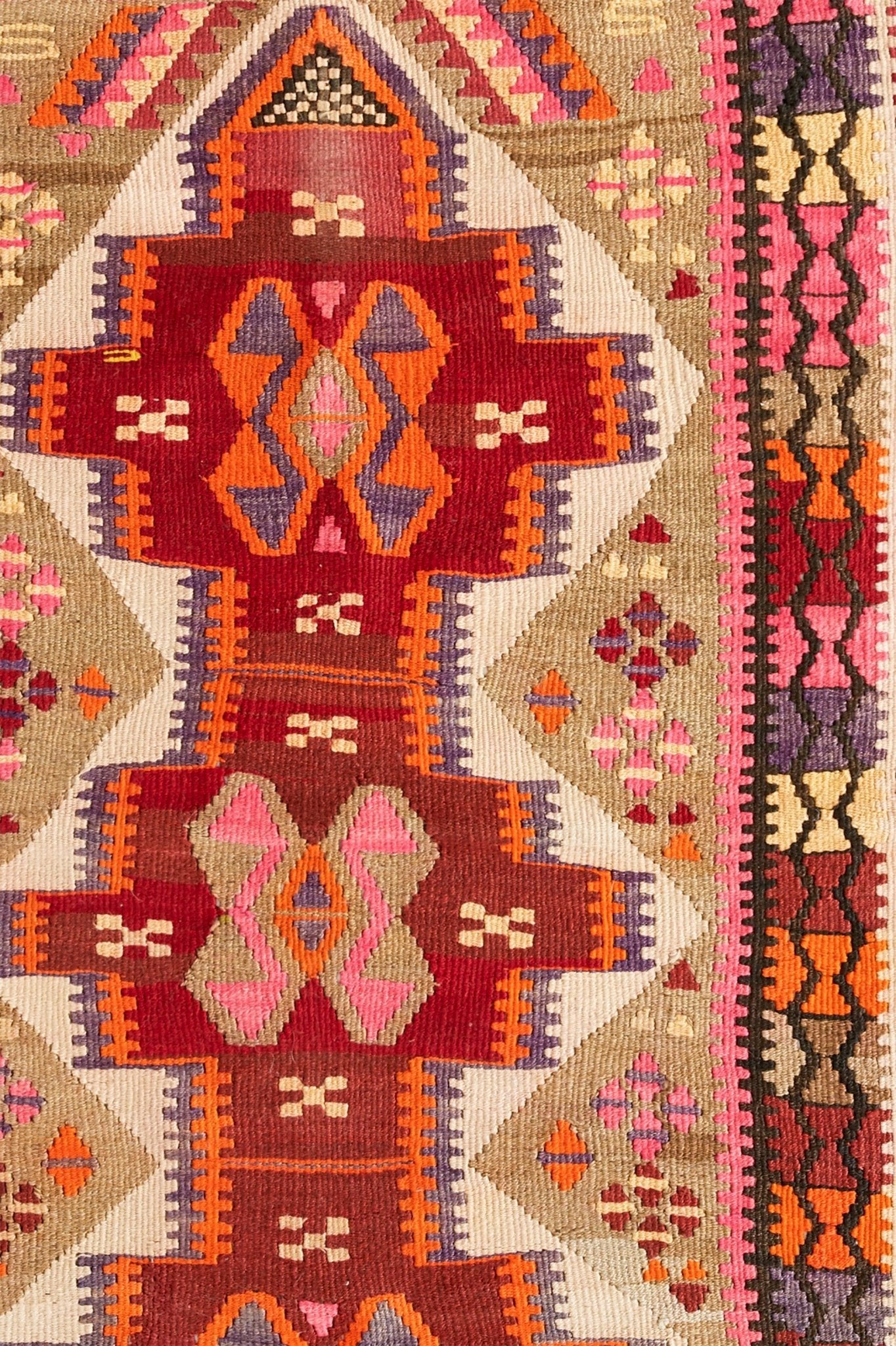 Small Turkish Vintage Kilim Rug - 3'1