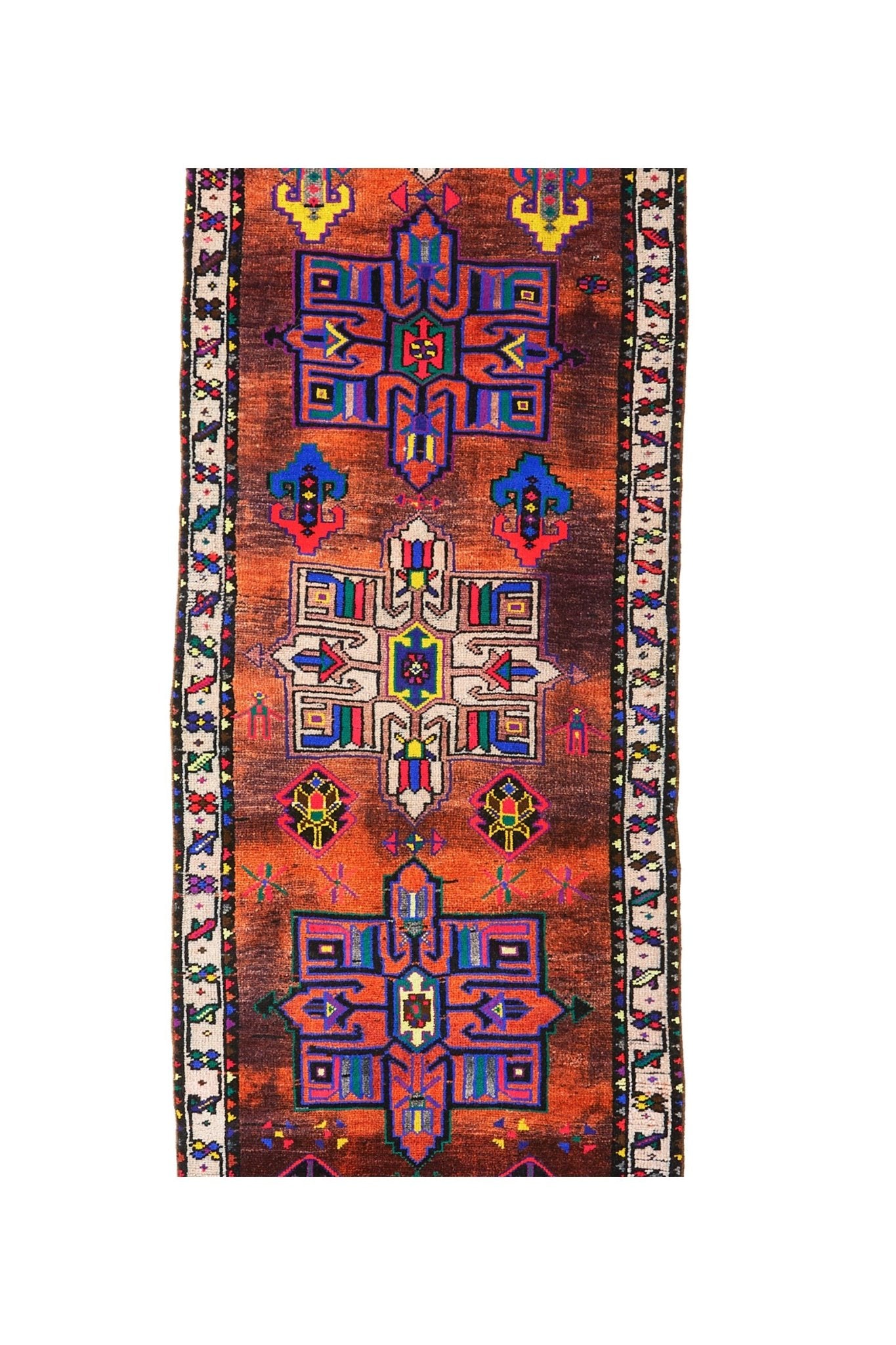 'Splendid' Turkish Vintage Runner Rug - 2'10