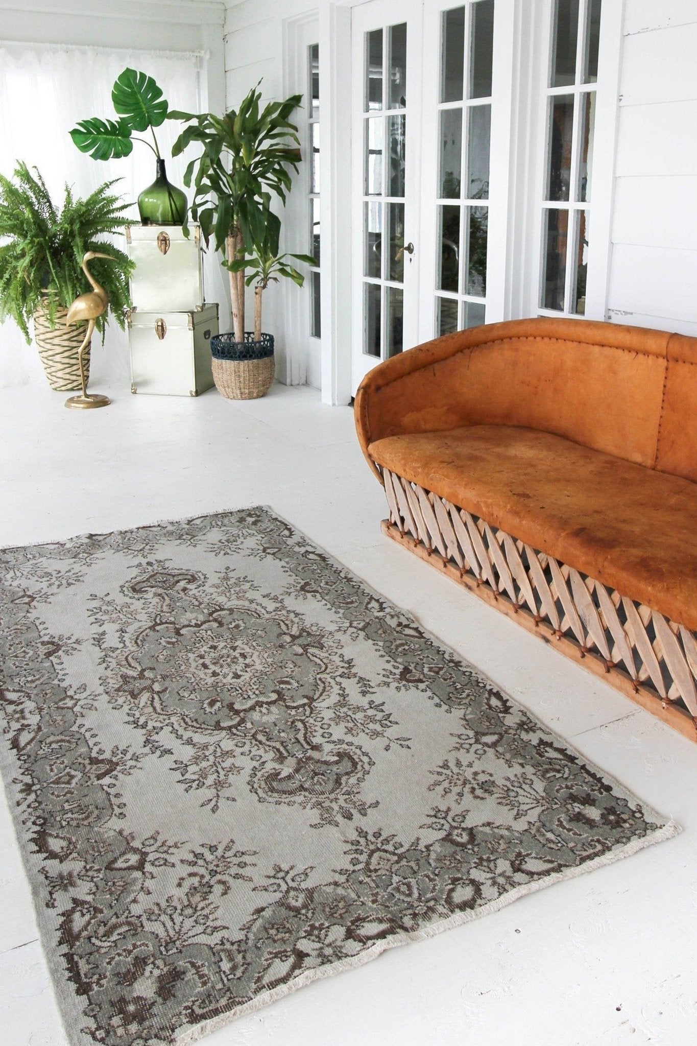 'Stormy' Vintage Rug - 3'9
