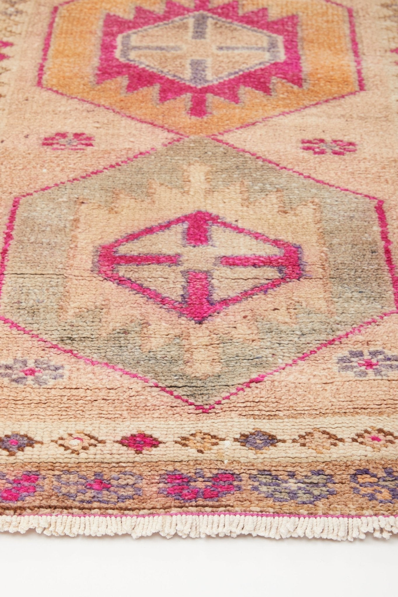 'Suki' Vintage Turkish Runner - 2'8'' x 12'5'' - Canary Lane