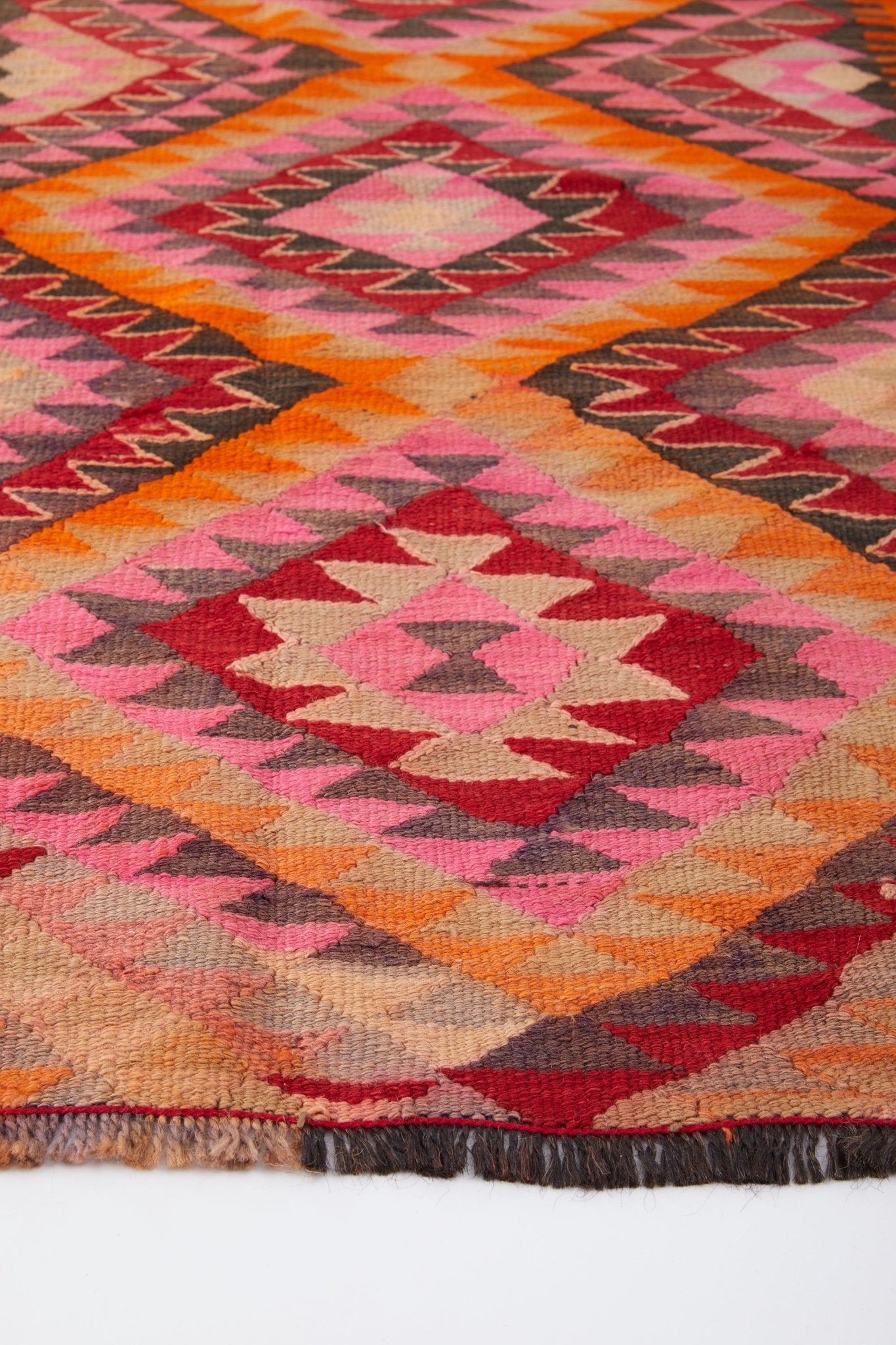 'Teddy' Vintage Heirloom Turkish Kilim Runner - 4'4'' x 11'2'' - Canary Lane