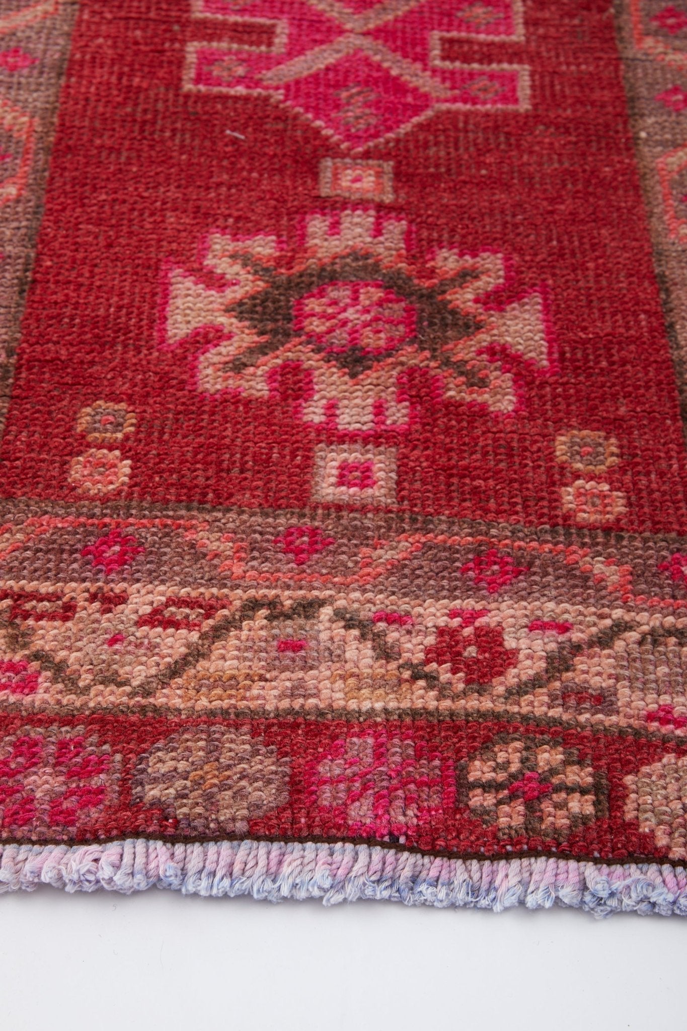 'Tia' Vintage Turkish Runner - 2'2'' x 12'6'' - Canary Lane