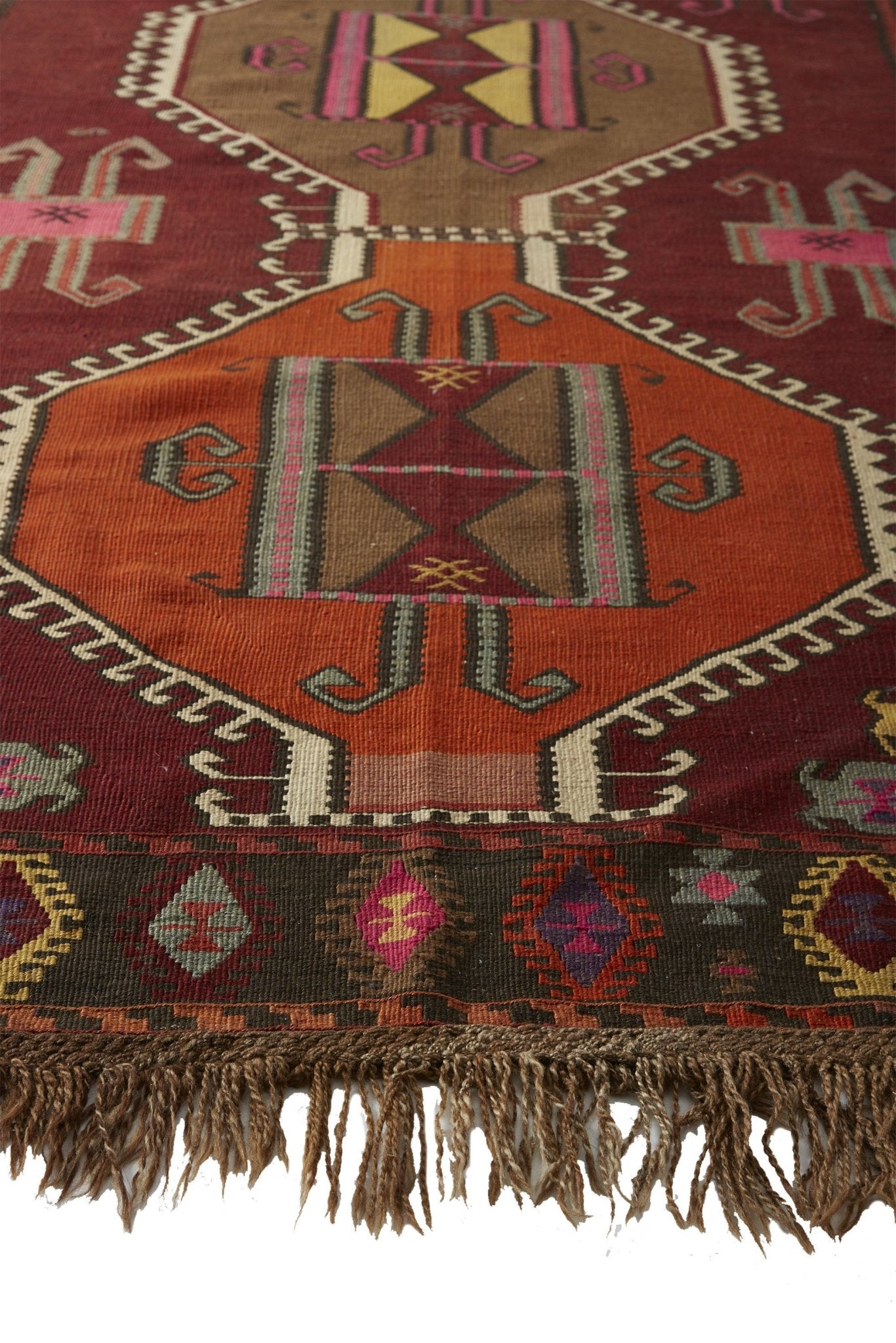 'Tilda' Turkish Vintage Kilim Rug - 4'6'' x 16' - Canary Lane
