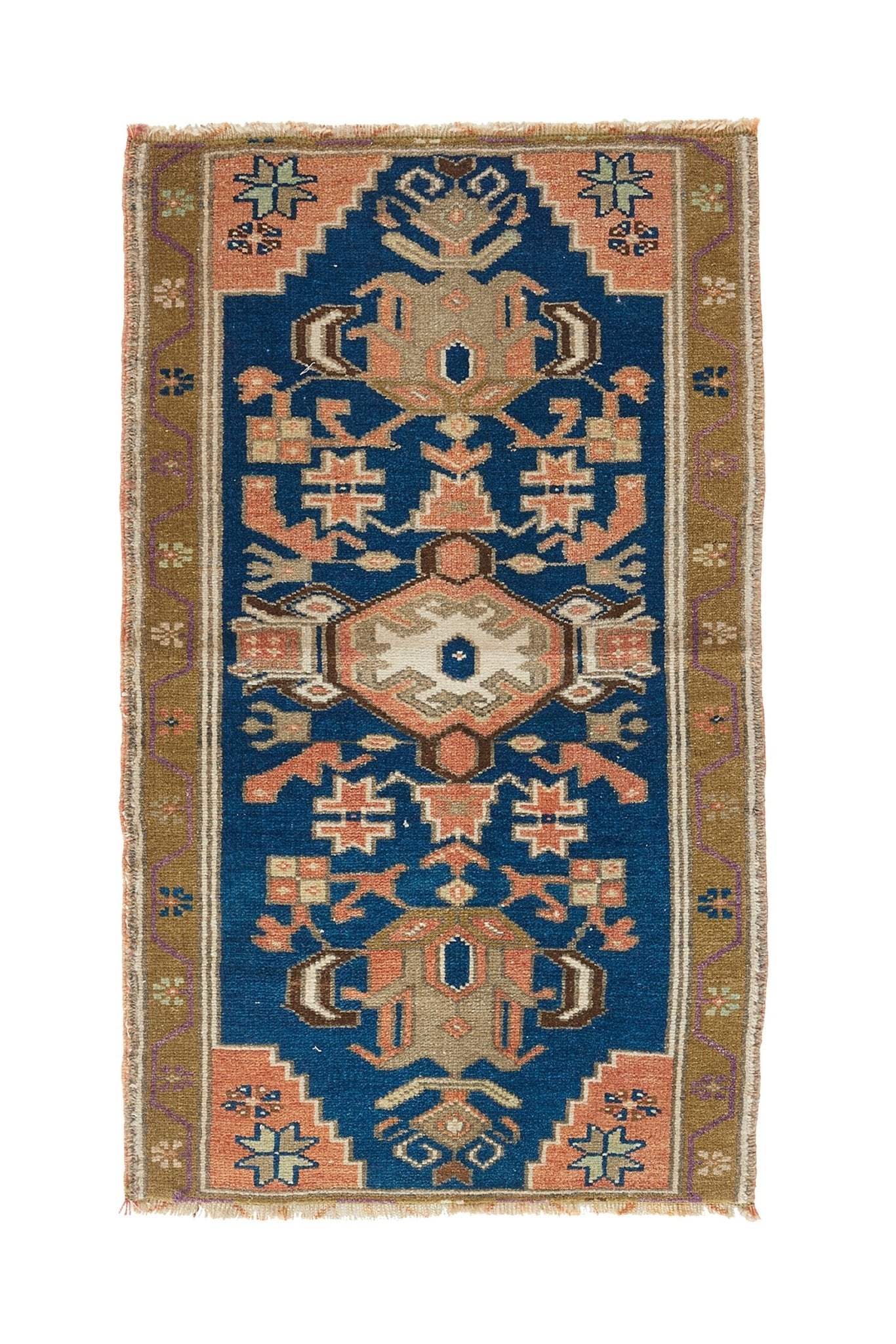 'Tiny Dancer' Vintage Persian Rug - 1'10