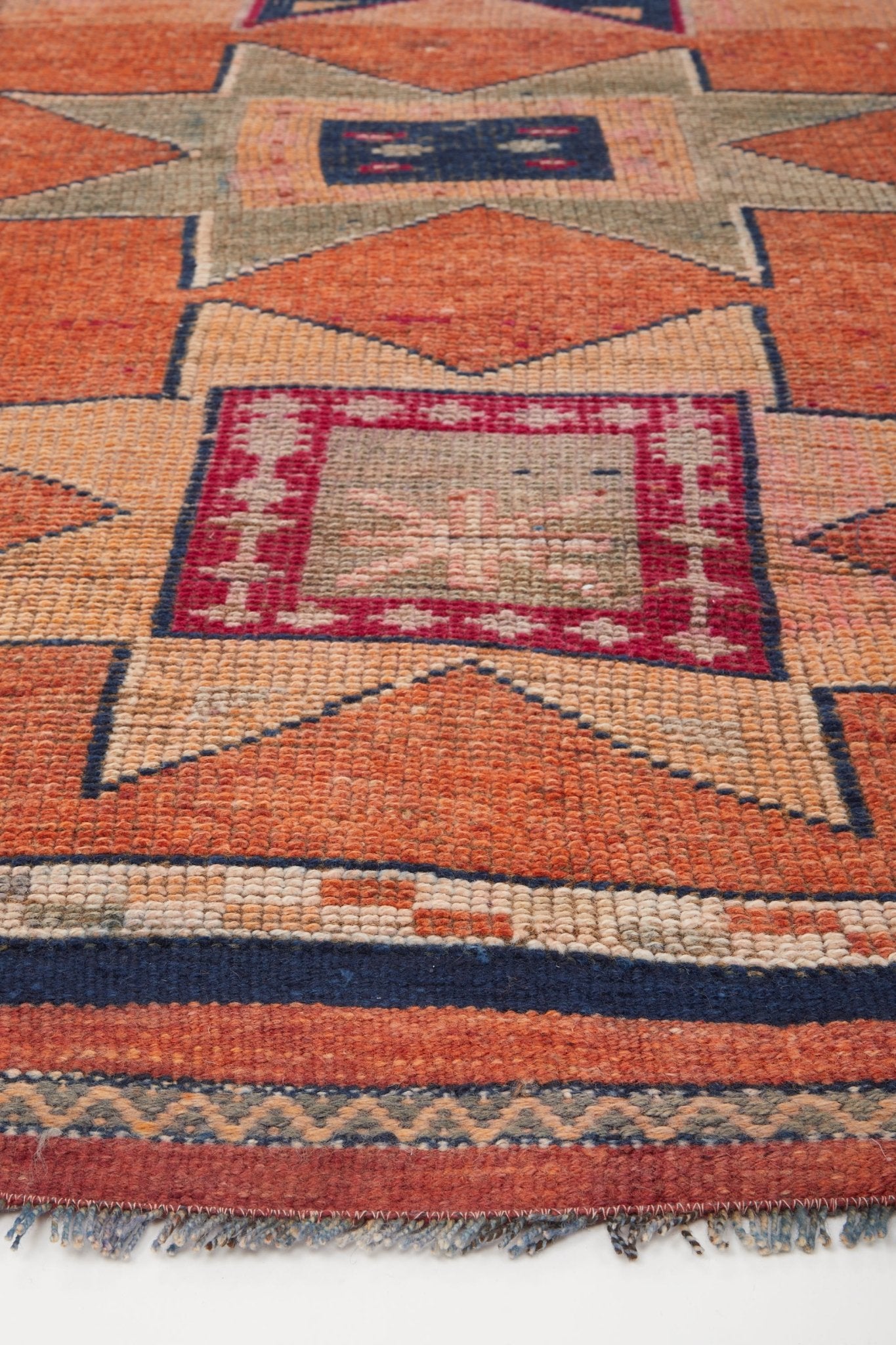 'Trillium' Vintage Turkish Runner - 3'4'' x 11' - Canary Lane