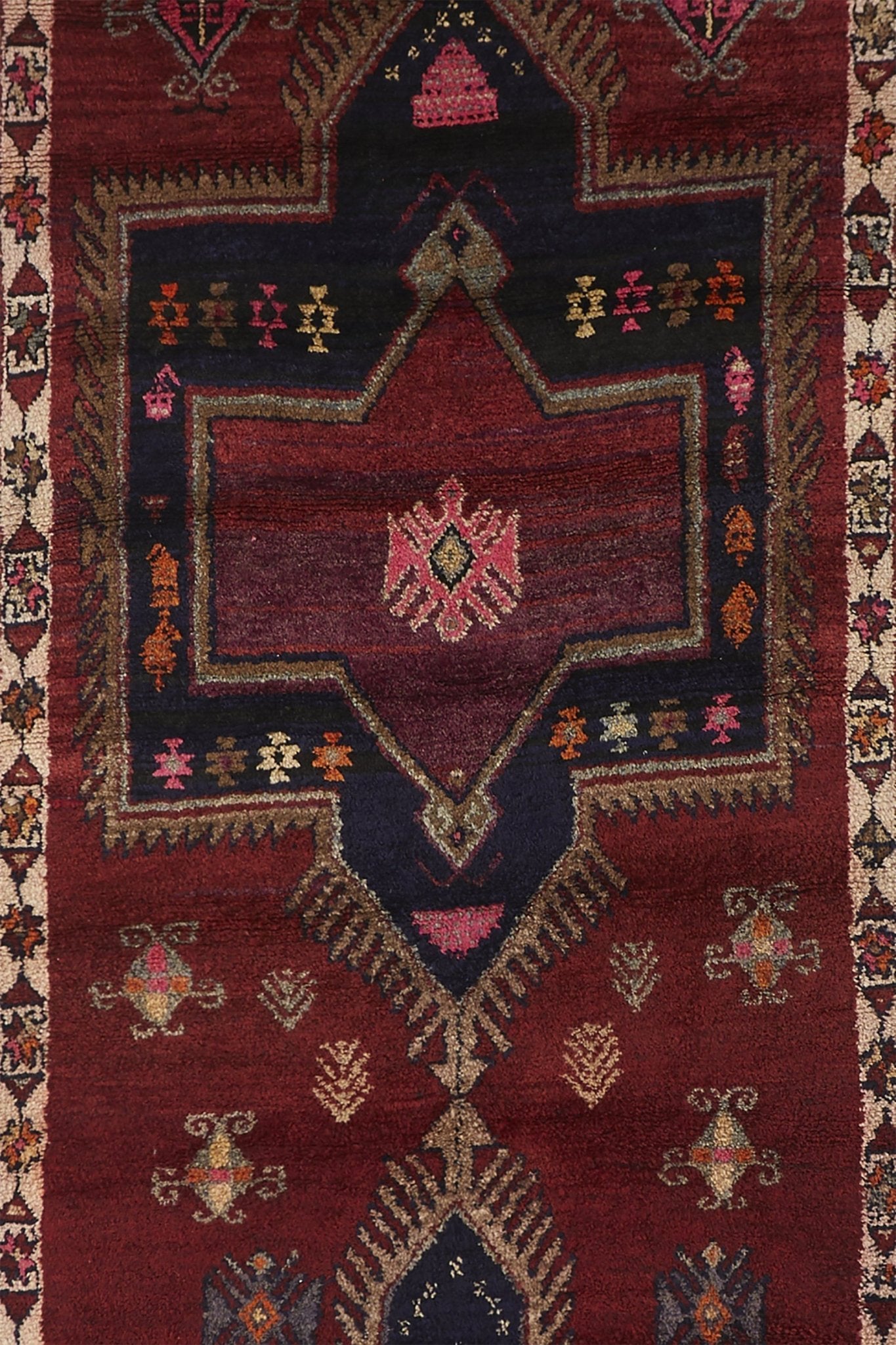 'Tulip' Turkish Oversized Vintage Rug - 4'4'' x 11'7'' - Canary Lane