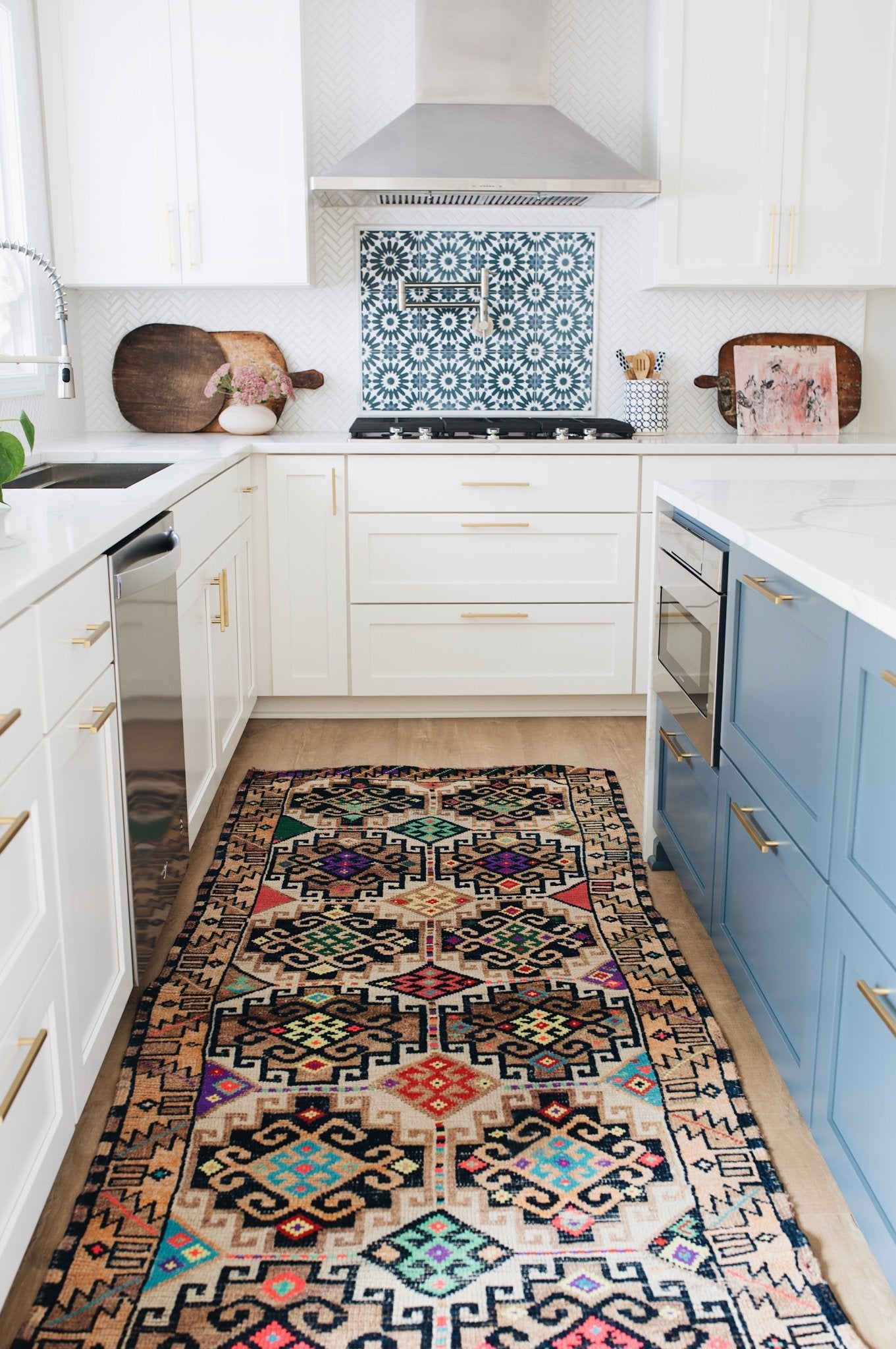 'Venice' Turkish Vintage Runner Rug - 3'4