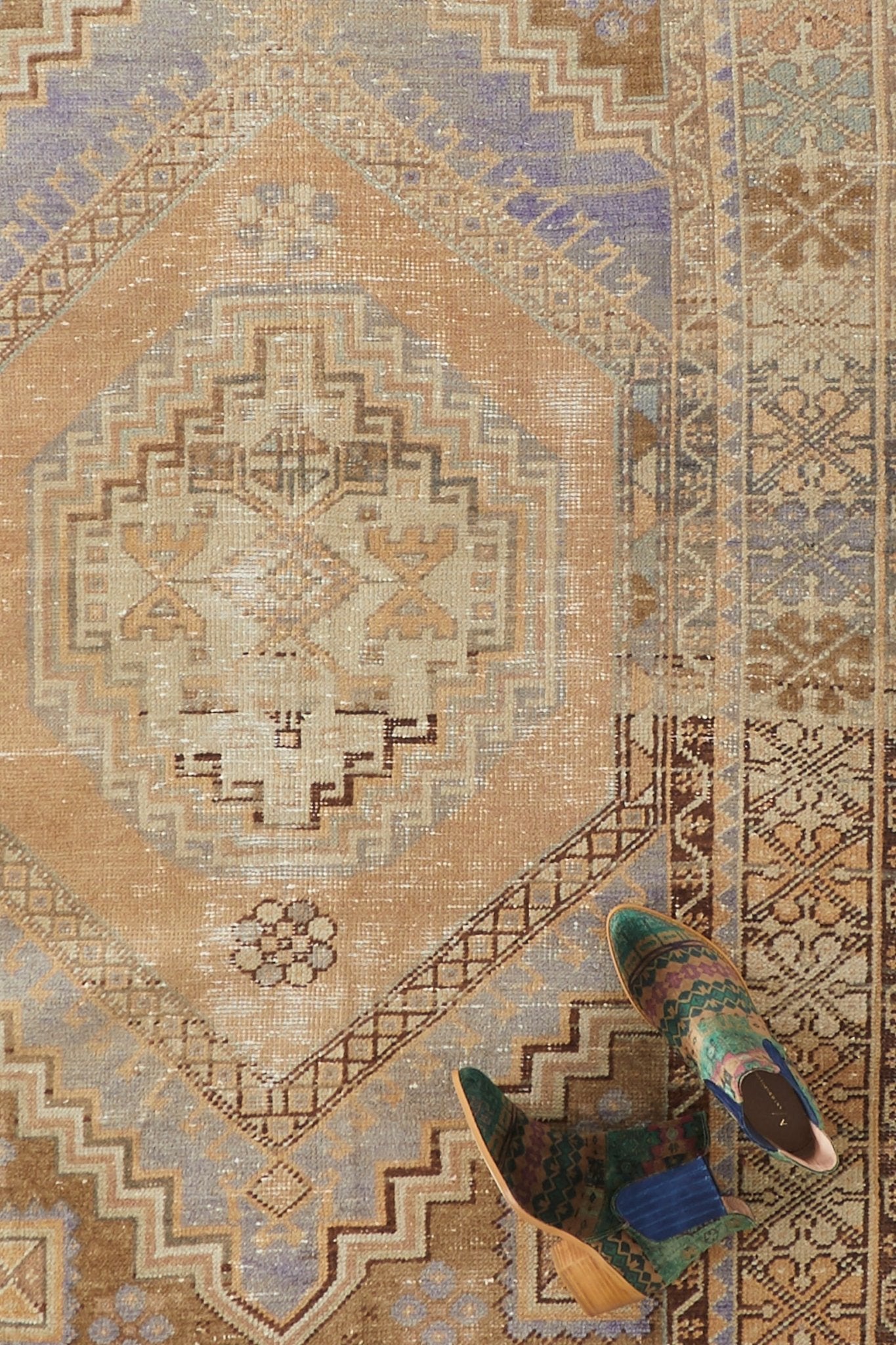 'Virgo' Turkish Vintage Area Rug - 3'10