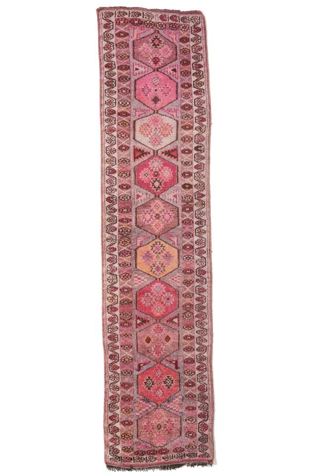 'Wildflower' Turkish Vintage Runner - 3' x 12'7'' - Canary Lane