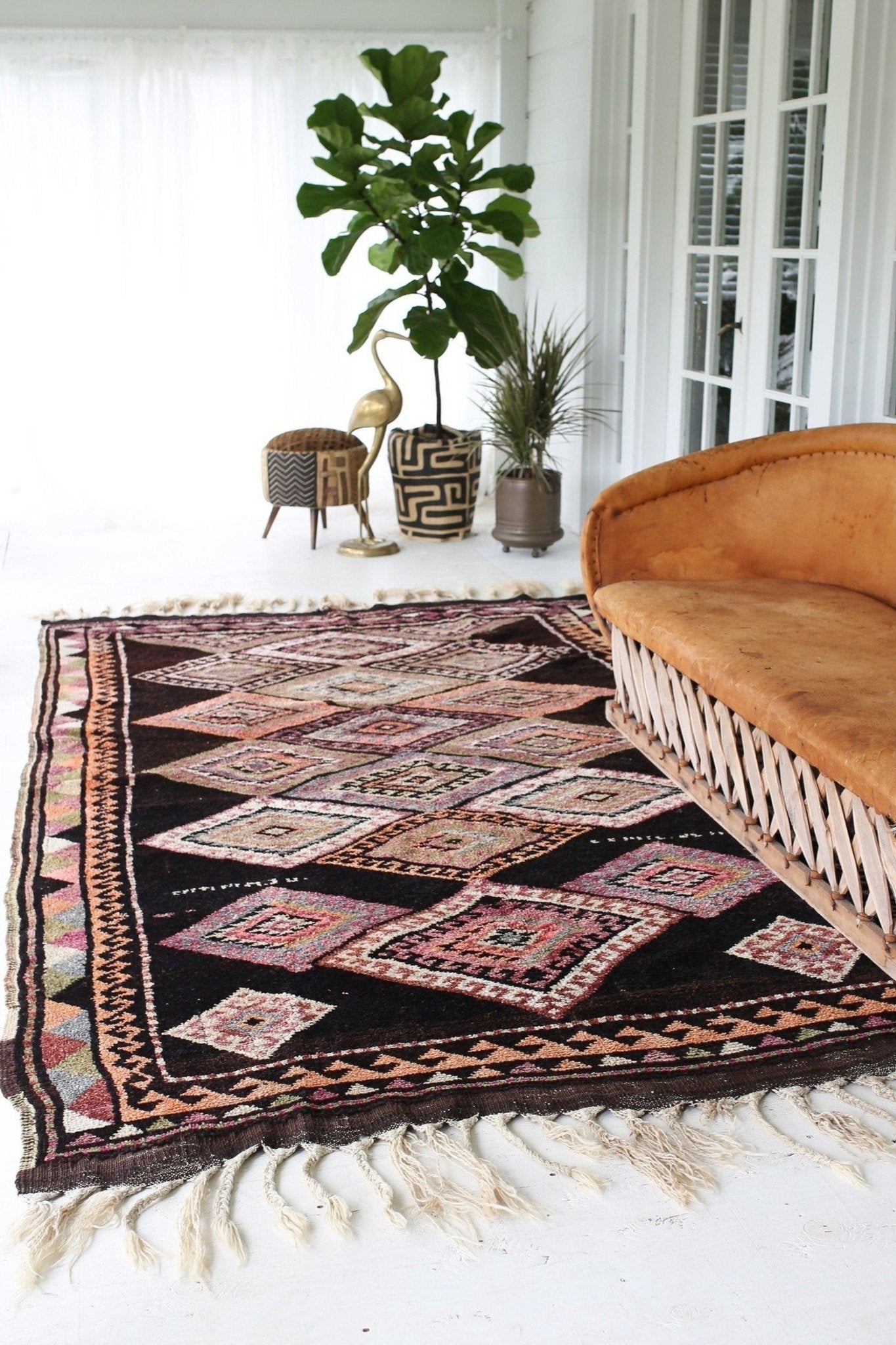 'Wishbone' Vintage Area Rug - 6'2