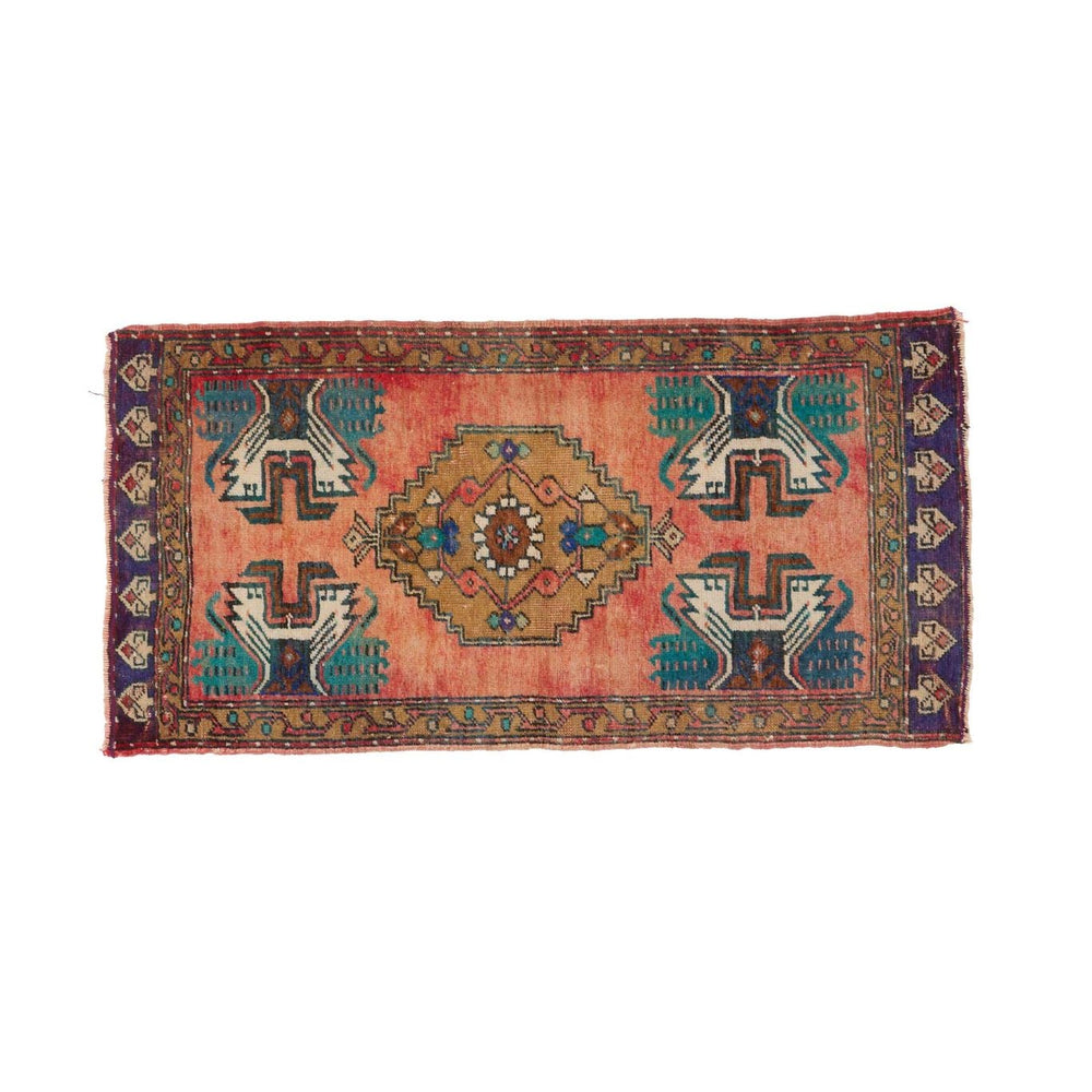 1419 Mini Turkish Vintage Rug - 1'7'' x 3'1.5'' - Canary Lane