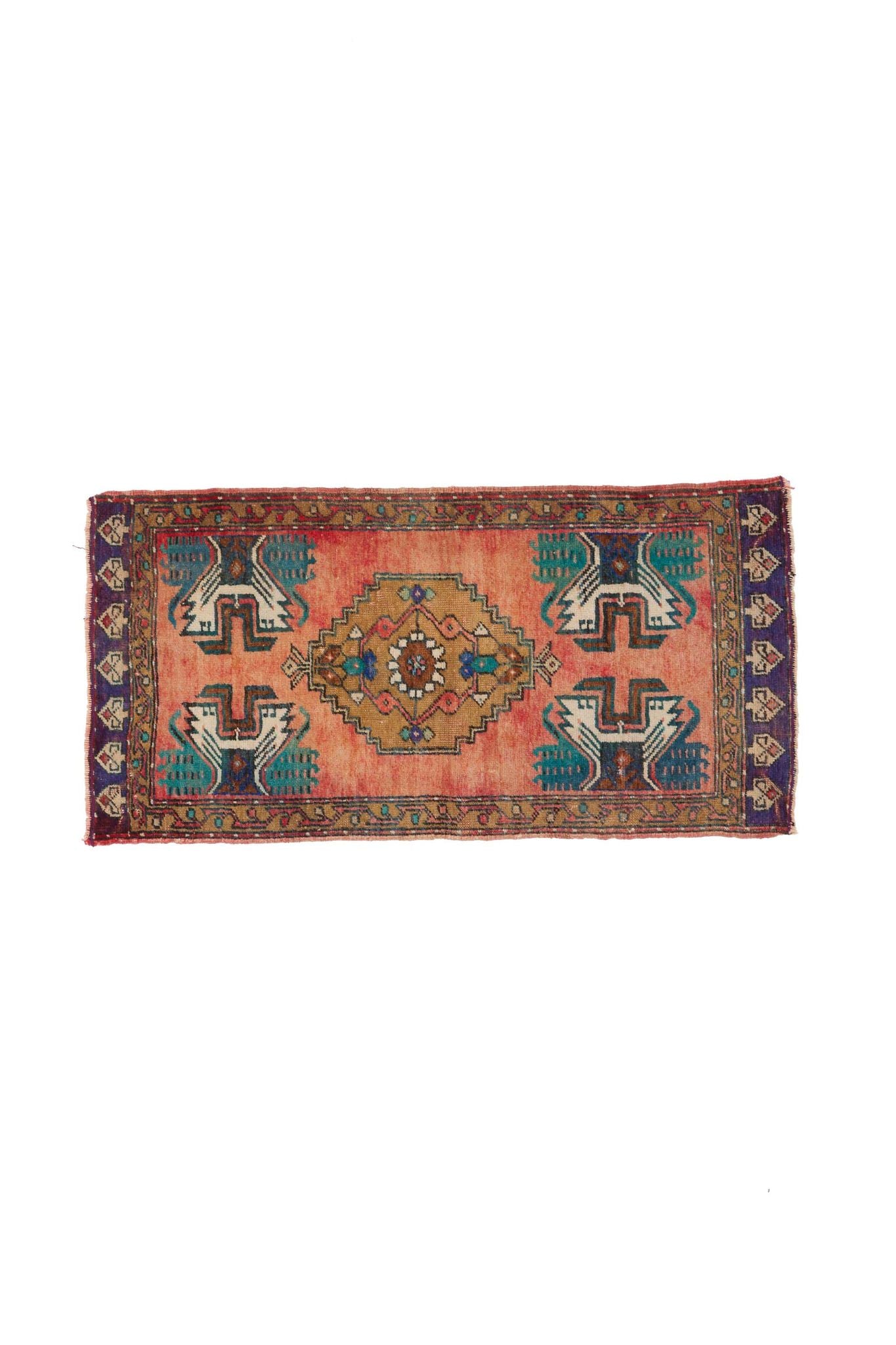 1419 Mini Turkish Vintage Rug - 1'7'' x 3'1.5'' - Canary Lane