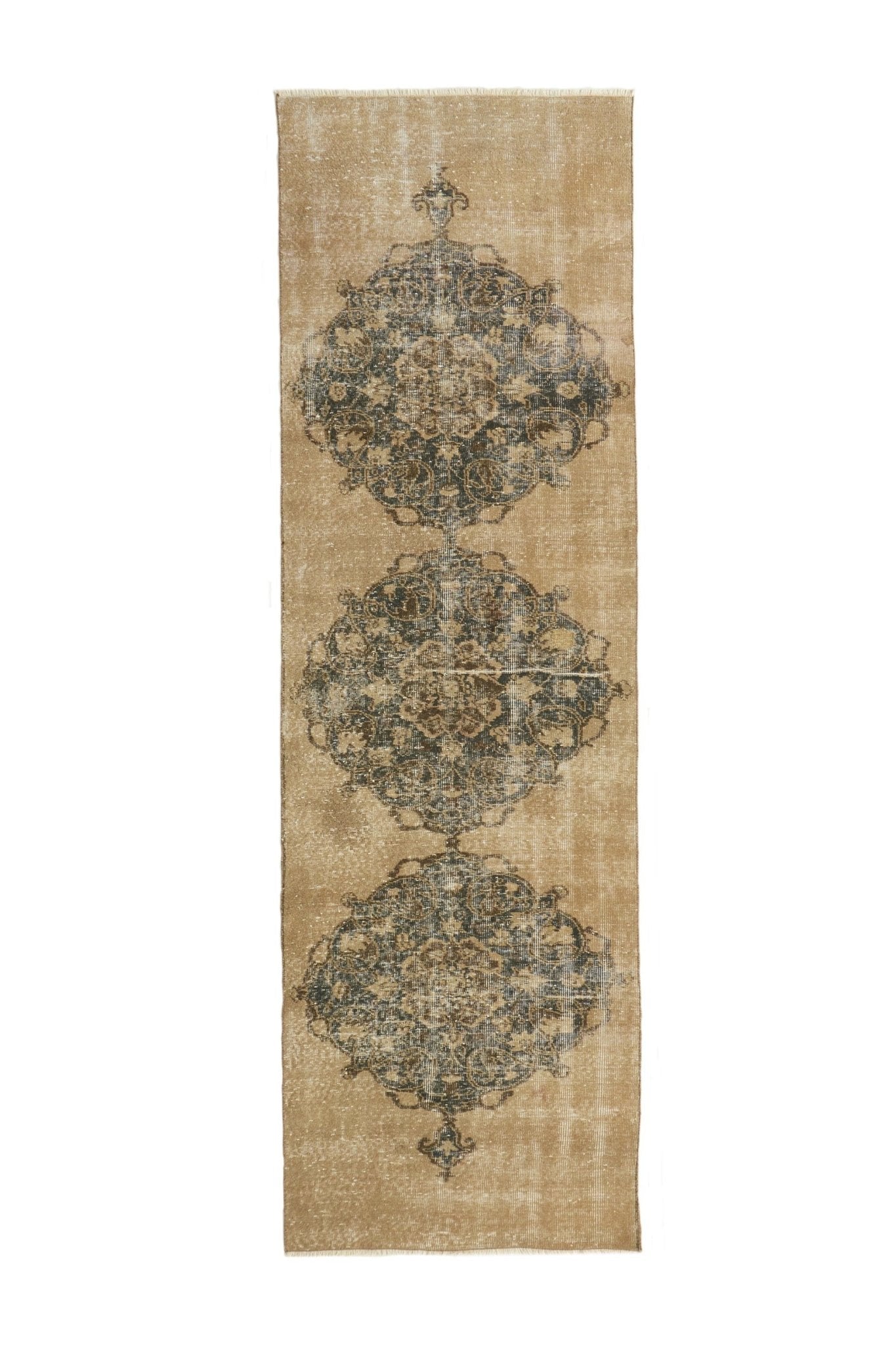 'Accona' Turkish vintage runner - 3'1''x 10'10'' - Canary Lane