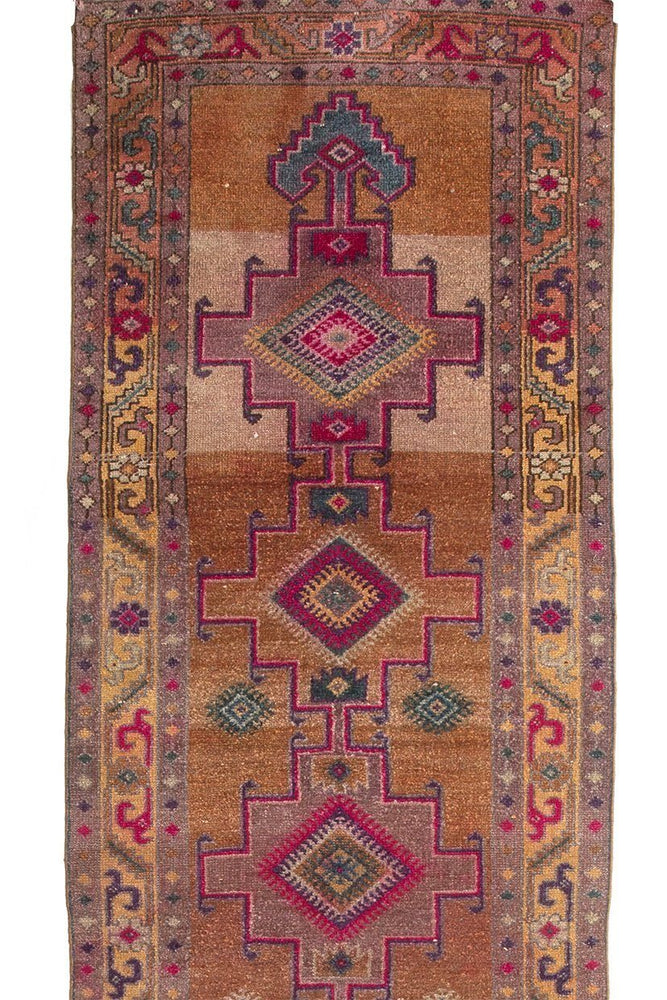 'Alchemy' Turkish Vintage Long Runner - 3'3'' x 14'1'' - Canary Lane