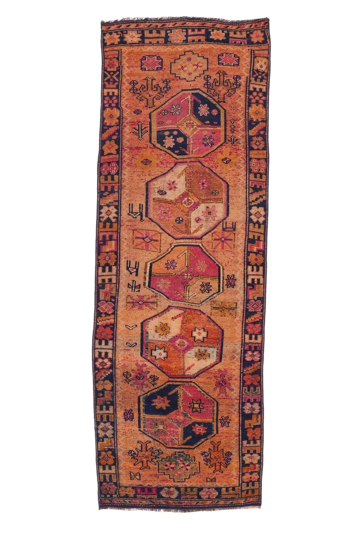 'Alora' Vintage Turkish Runner- 3'5.5'' x 10'